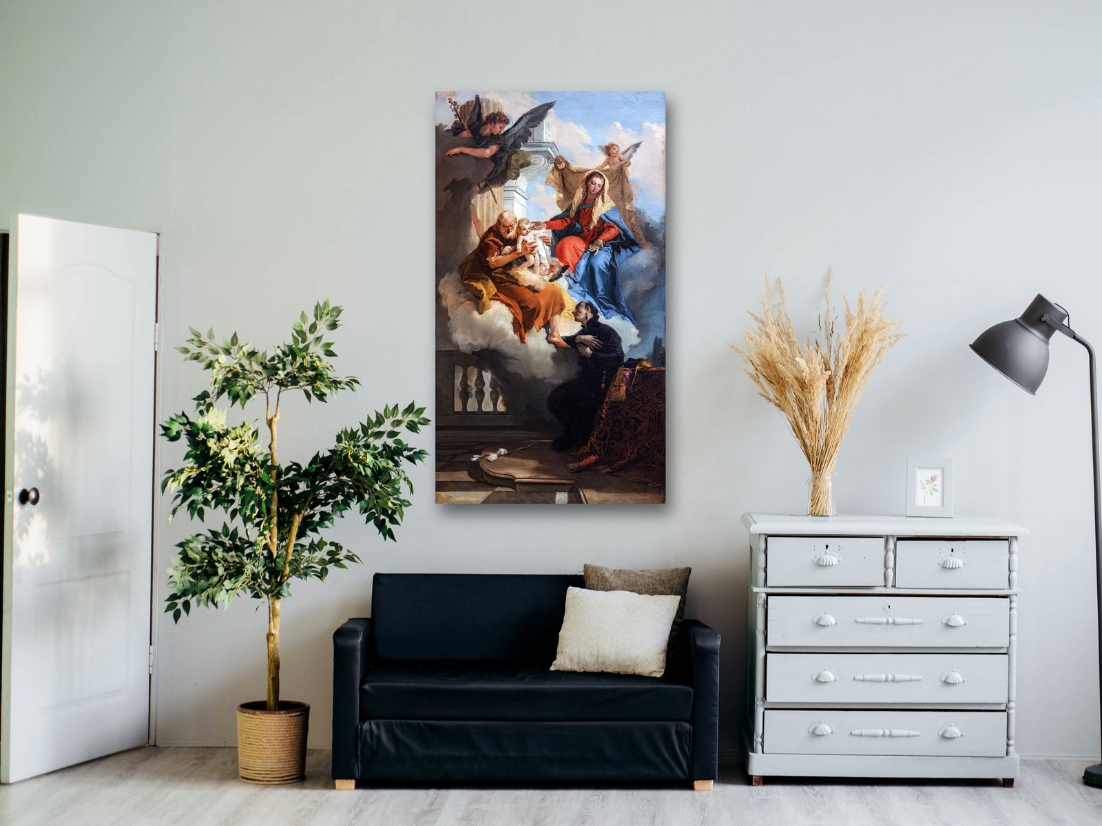 The Vision of Saint Cajetan, printed and hung in a room