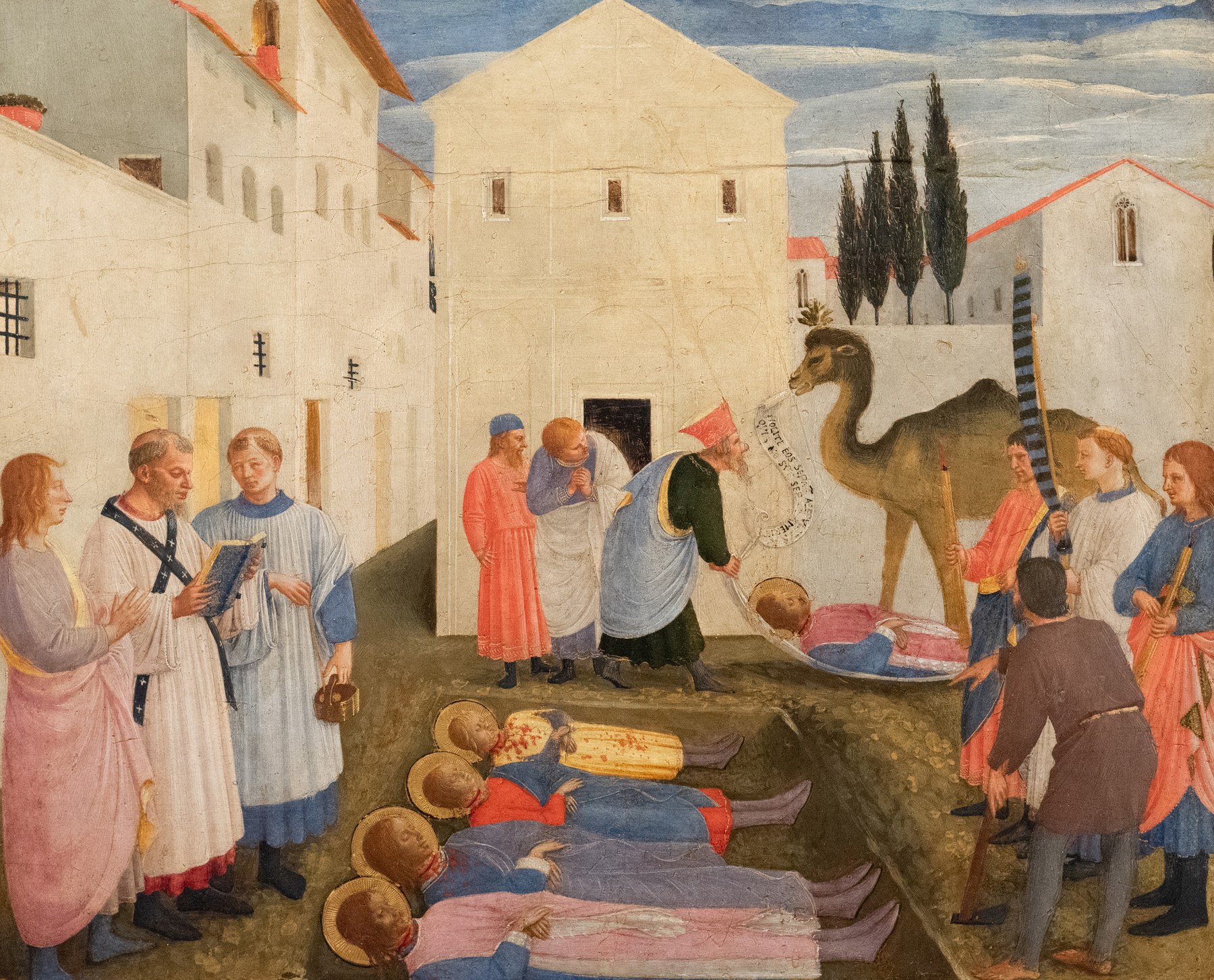 The Burial of Saints Cosmas and Damian by Fra Angelico, 1438–42, Museo di San Marco, Florence