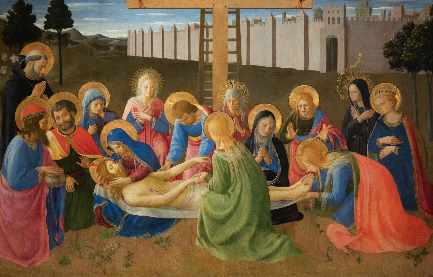 The Lamentation over the Dead Christ by Fra Angelico, 1436–41, Museo di San Marco, Florence