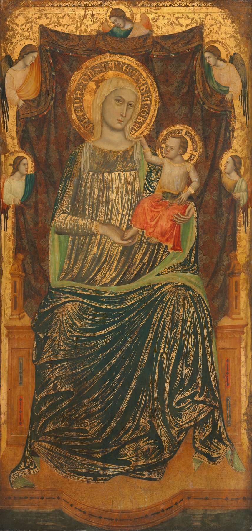 Madonna and Child with Five Angels by Giovanni Baronzio, c. 1335, National Gallery of Art, Washington