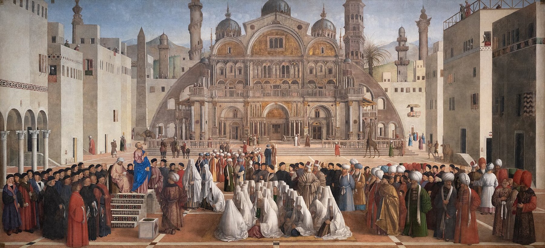 Saint Mark Preaching in Alexandria by Gentile and Giovanni Bellini, 1504–1507, Pinacoteca di Brera, Milan