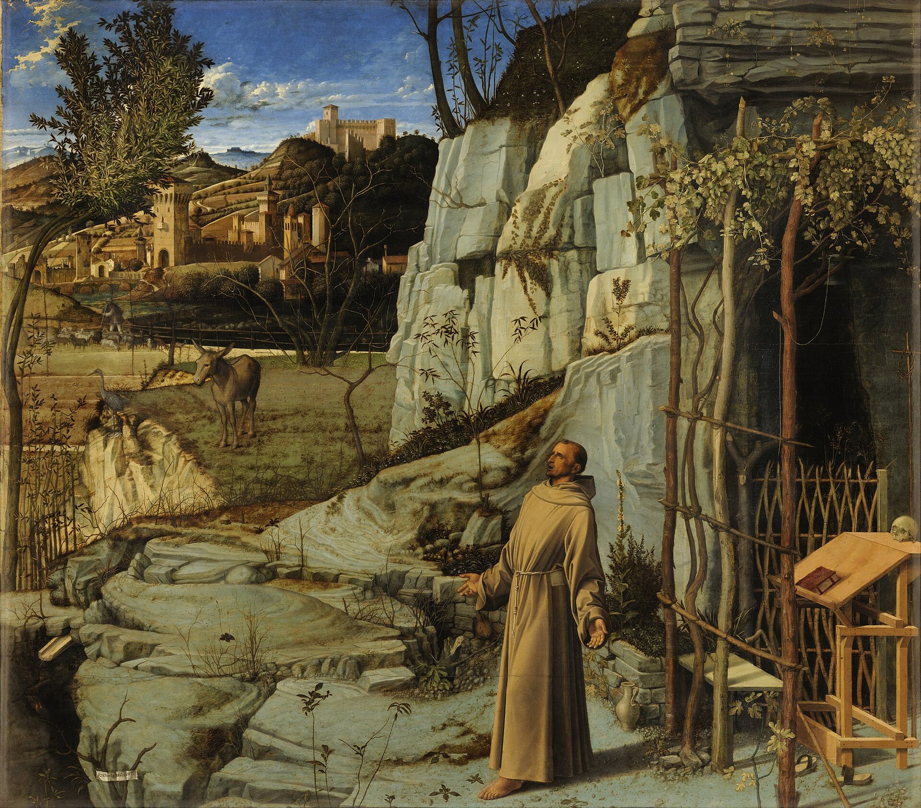 Saint Francis in the Desert by Giovanni Bellini, c. 1476–1478, The Frick Collection, New York