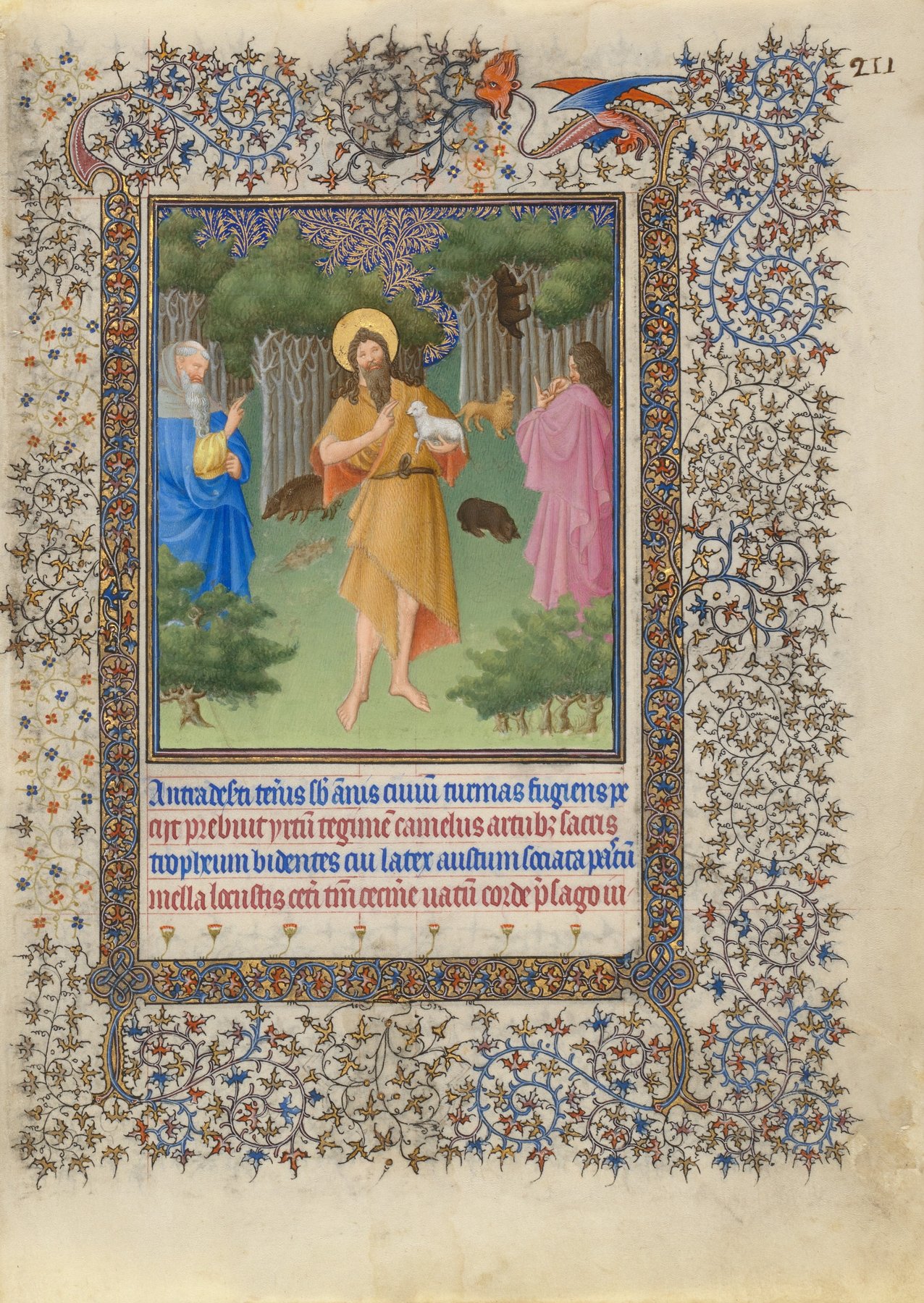 Saint John the Baptist in the Wilderness by The Limbourg Brothers, 1405–1408/9, The Metropolitan Museum of Art, The Cloisters