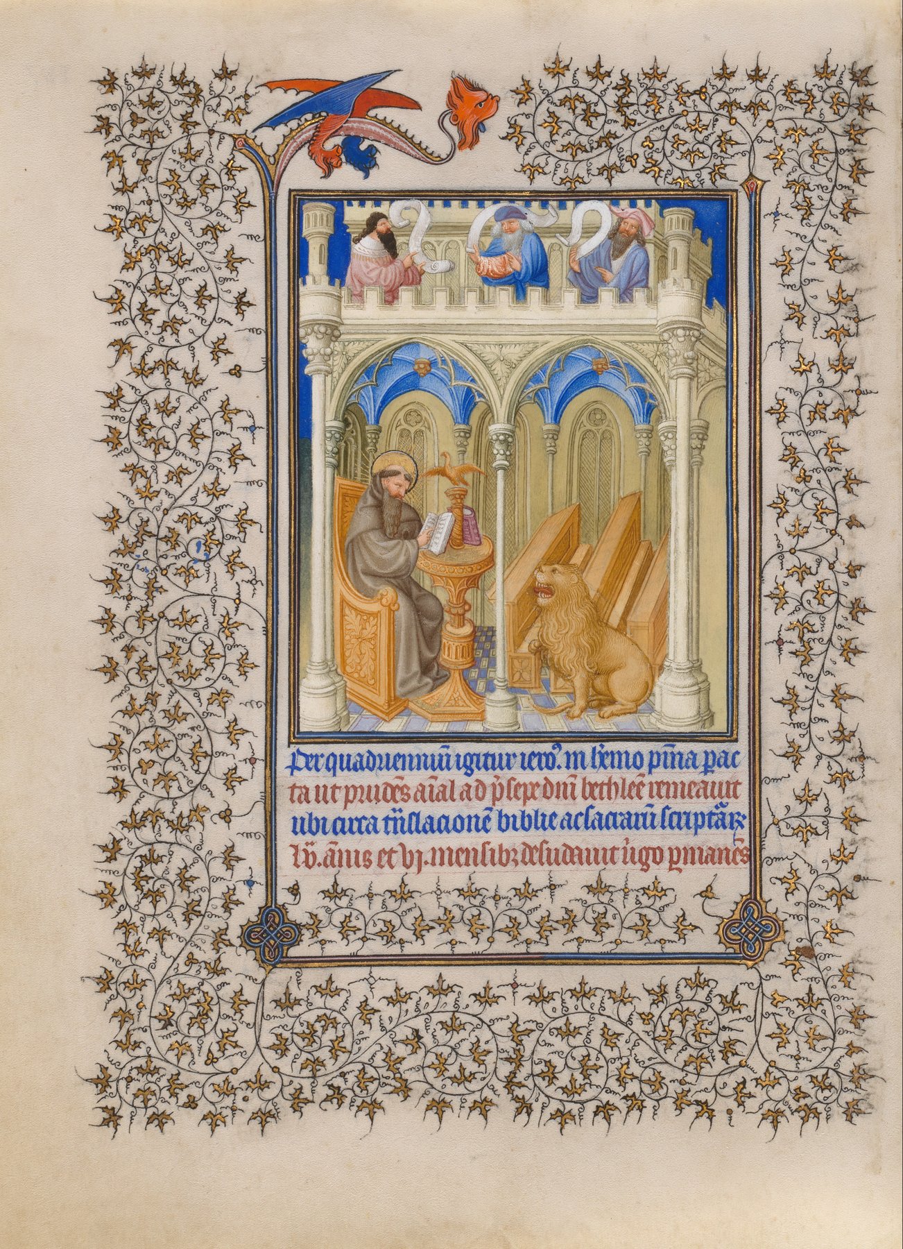 Saint Jerome Translating the Bible by The Limbourg Brothers, 1405–1408/9, The Metropolitan Museum of Art, The Cloisters