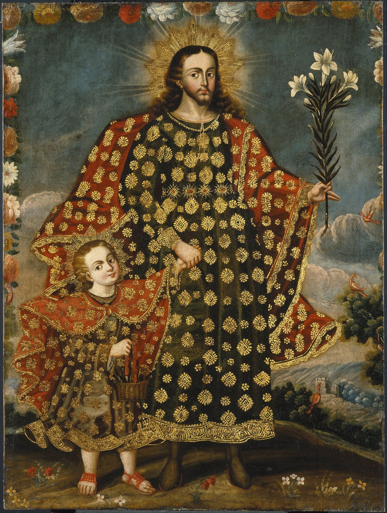 Saint Joseph and the Christ Child by Cuzco School, late 17th–18th century, Brooklyn Museum