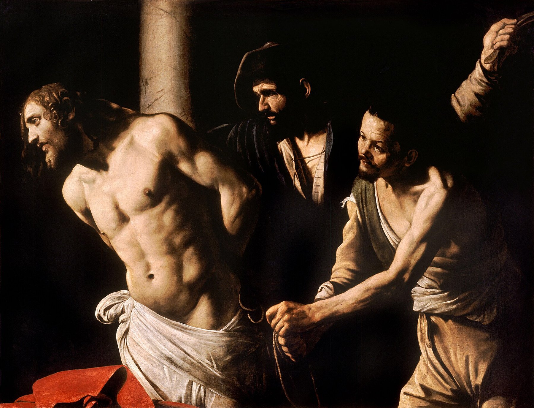 Christ at the Column by Caravaggio, c. 1606, Musée des Beaux-Arts de Rouen