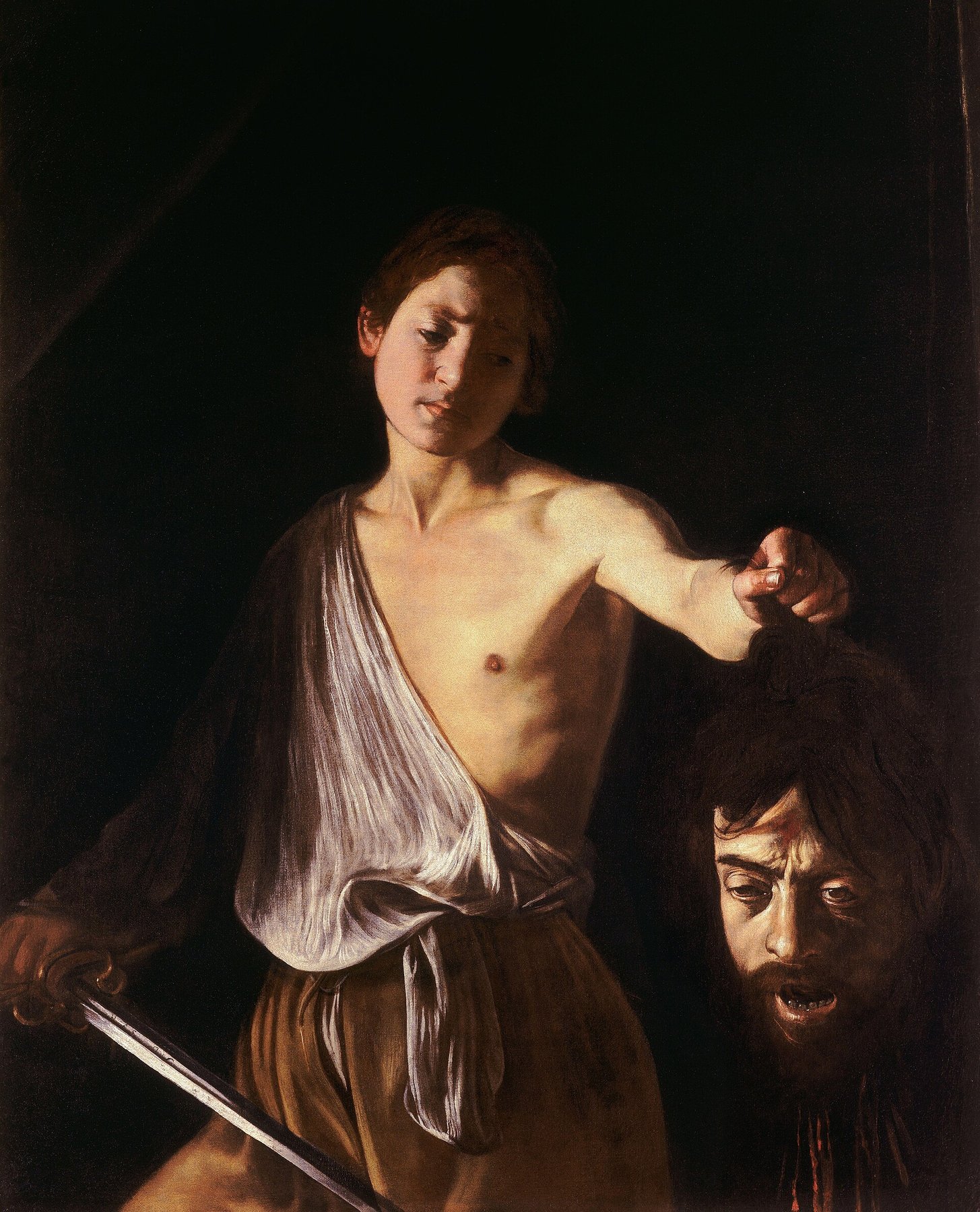 David with the Head of Goliath by Caravaggio, c. 1610, Galleria Borghese, Rome