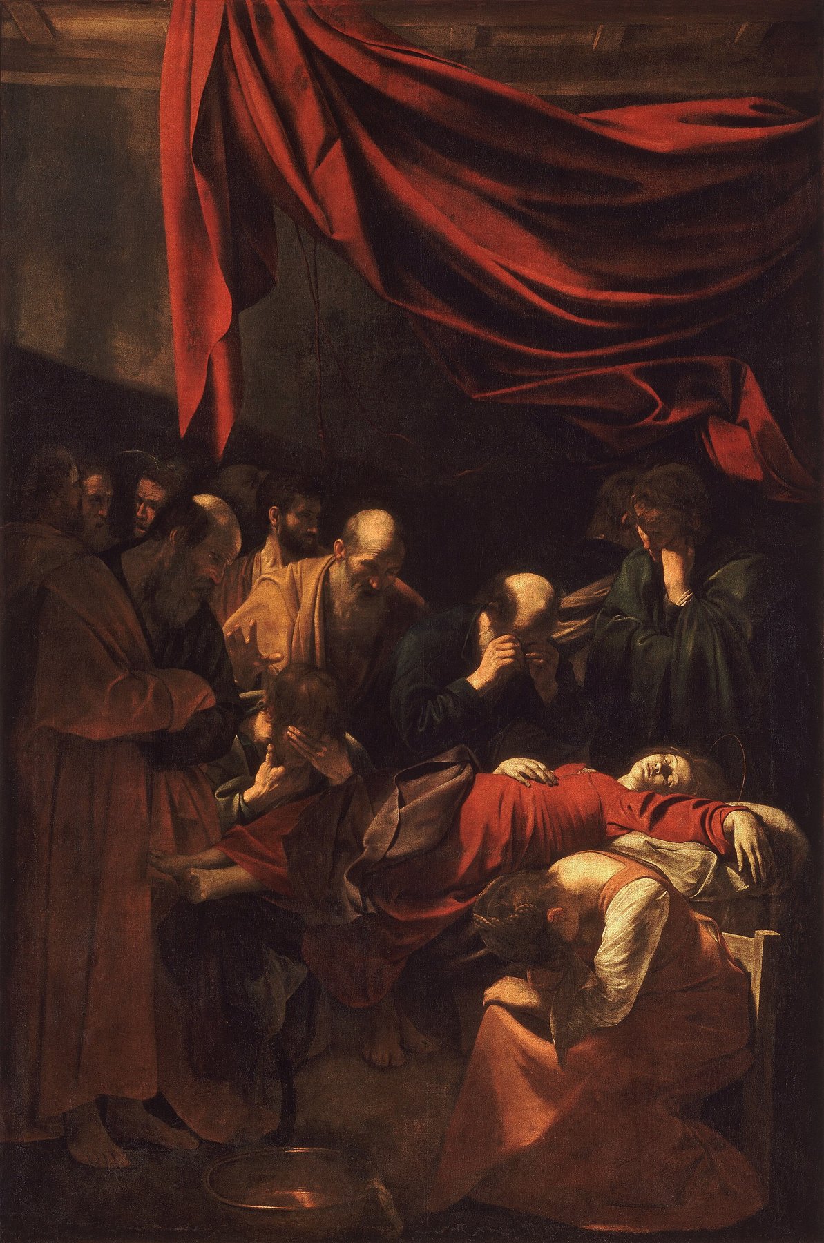 The Death of the Virgin by Caravaggio, 1604–06, Musée du Louvre, Paris