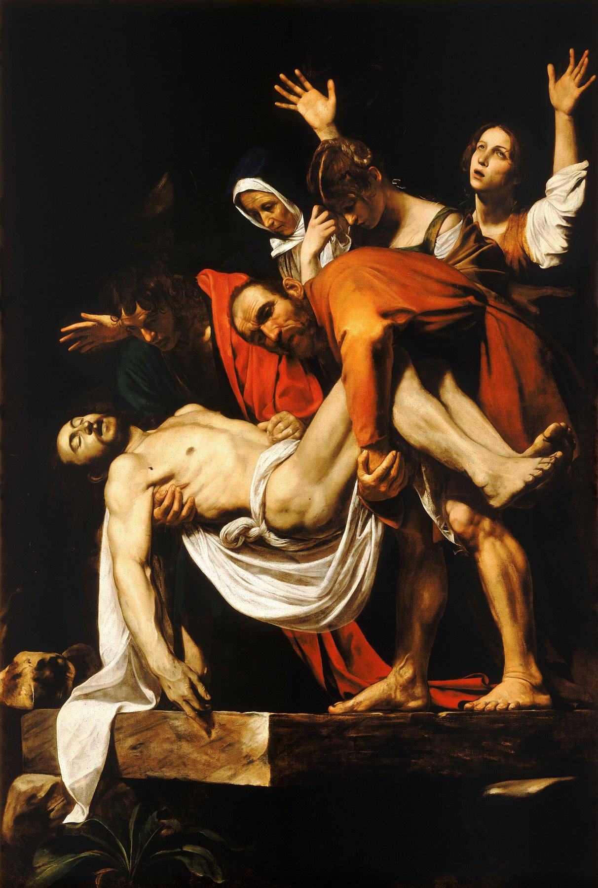 The Entombment of Christ by Caravaggio, 1603–04, Vatican Museums, Pinacoteca