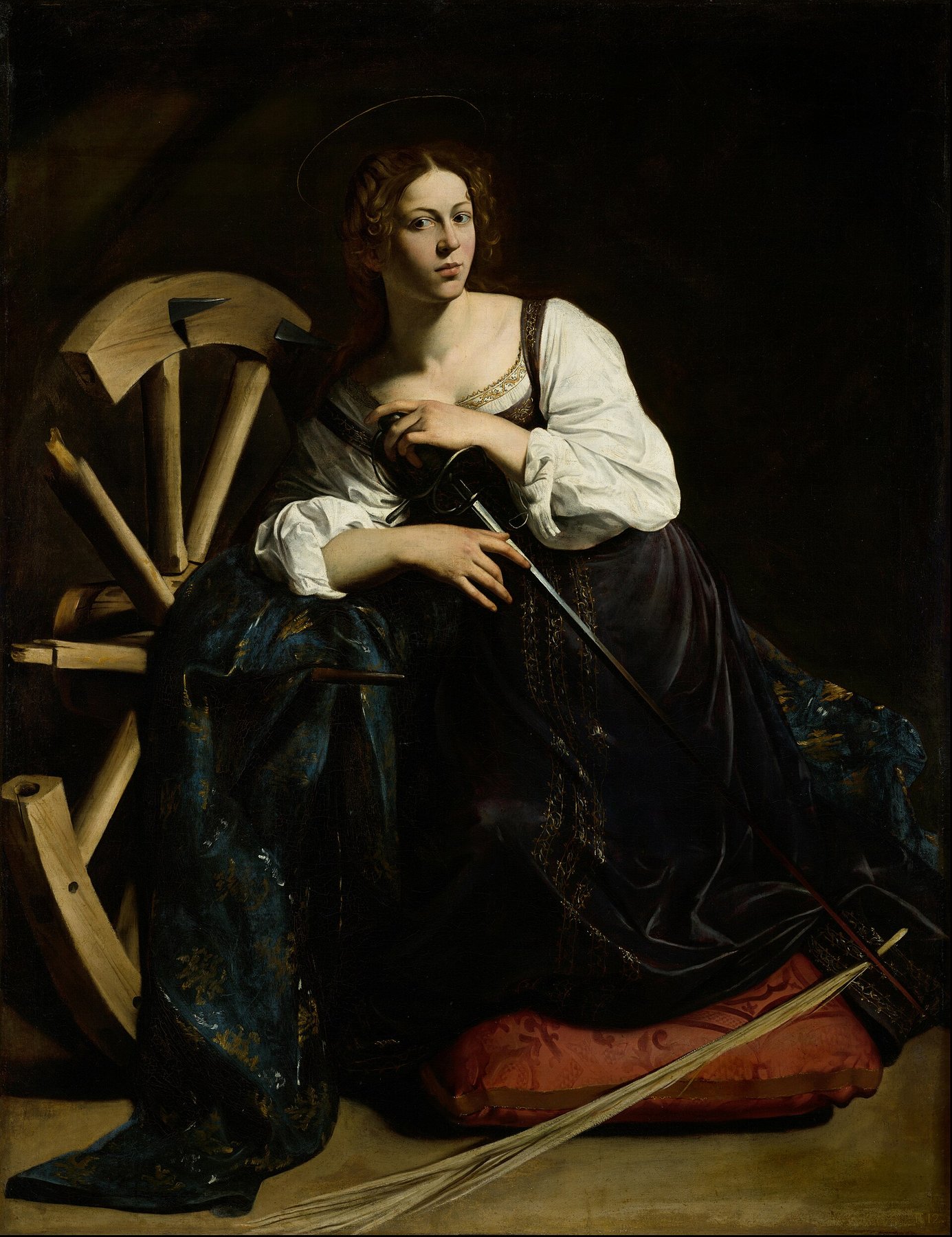 Saint Catherine of Alexandria by Caravaggio, c. 1598, Museo Nacional Thyssen-Bornemisza, Madrid