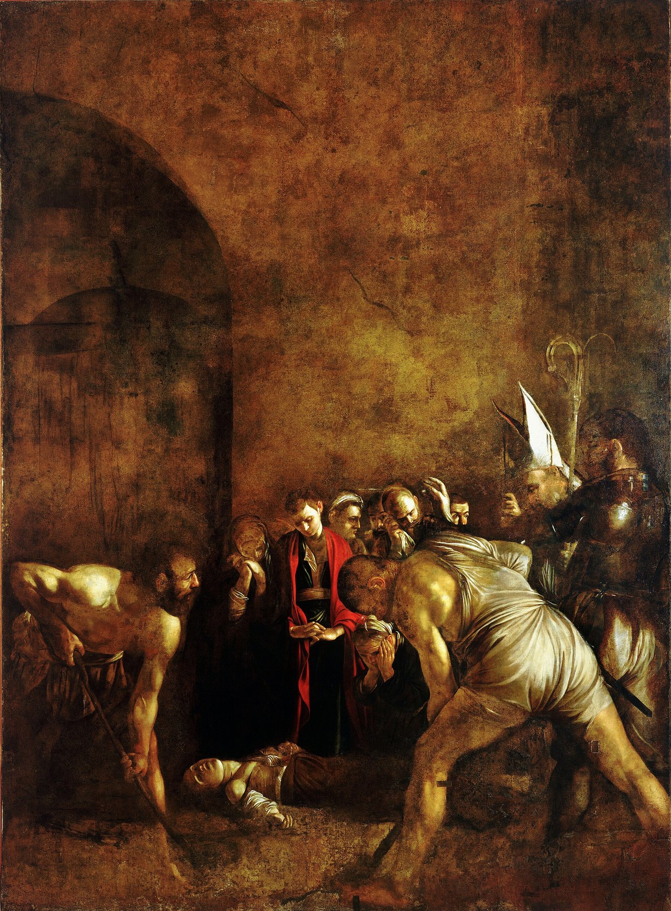The Burial of Saint Lucy by Caravaggio, 1608, Basilica Santuario di Santa Lucia al Sepolcro, Siracusa