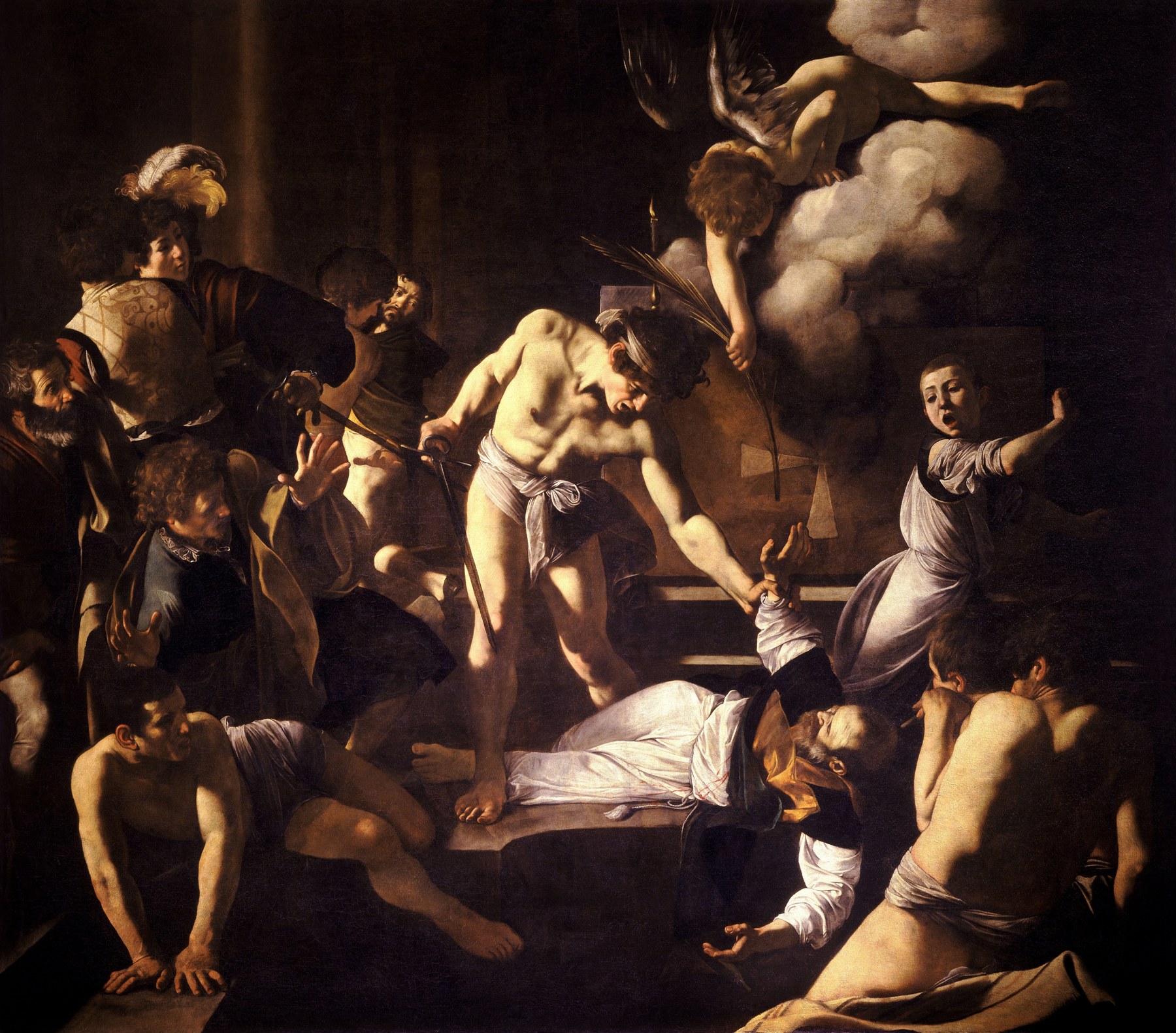 The Martyrdom of Saint Matthew by Caravaggio, 1599–1600, Contarelli Chapel, San Luigi dei Francesi, Rome