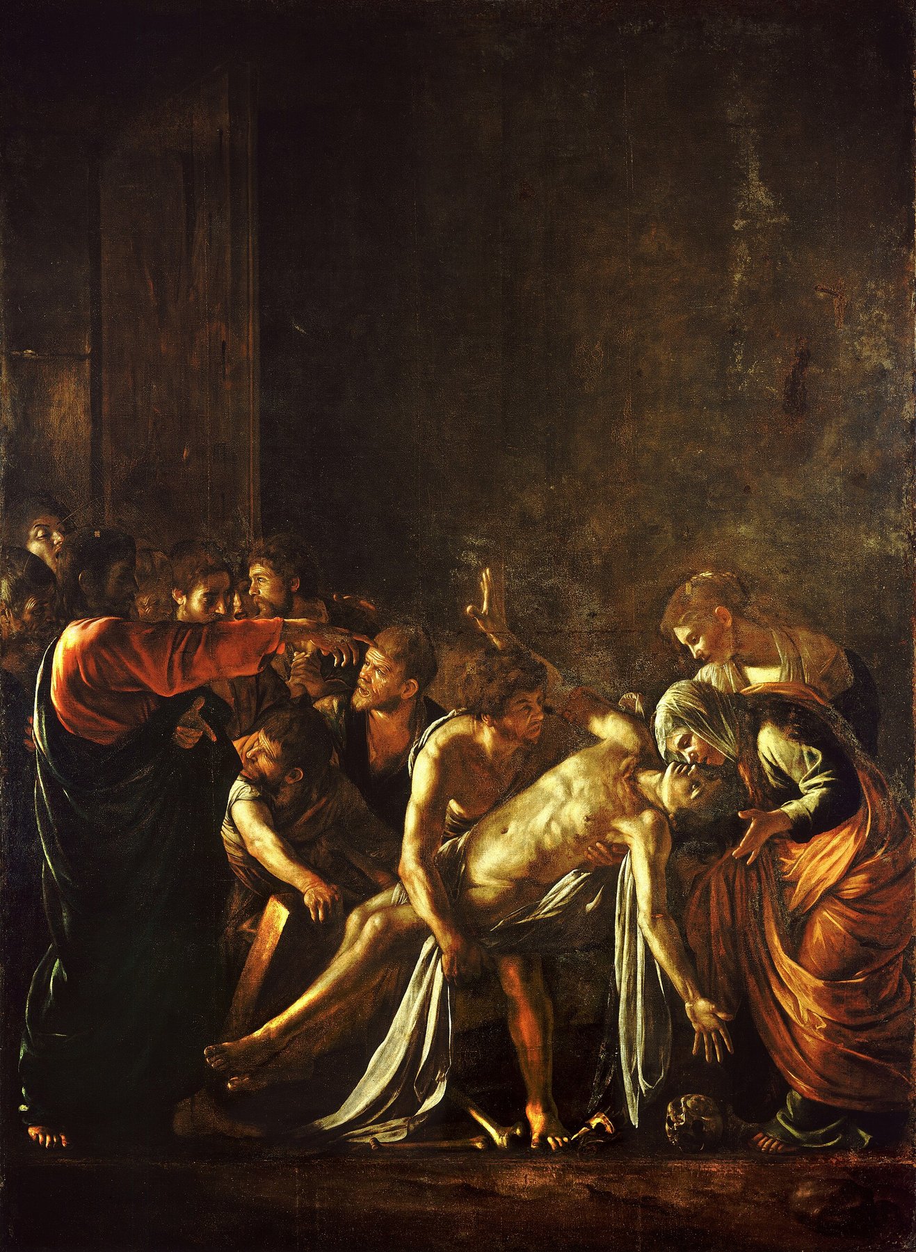 The Raising of Lazarus by Caravaggio, 1609, Museo Regionale, Messina