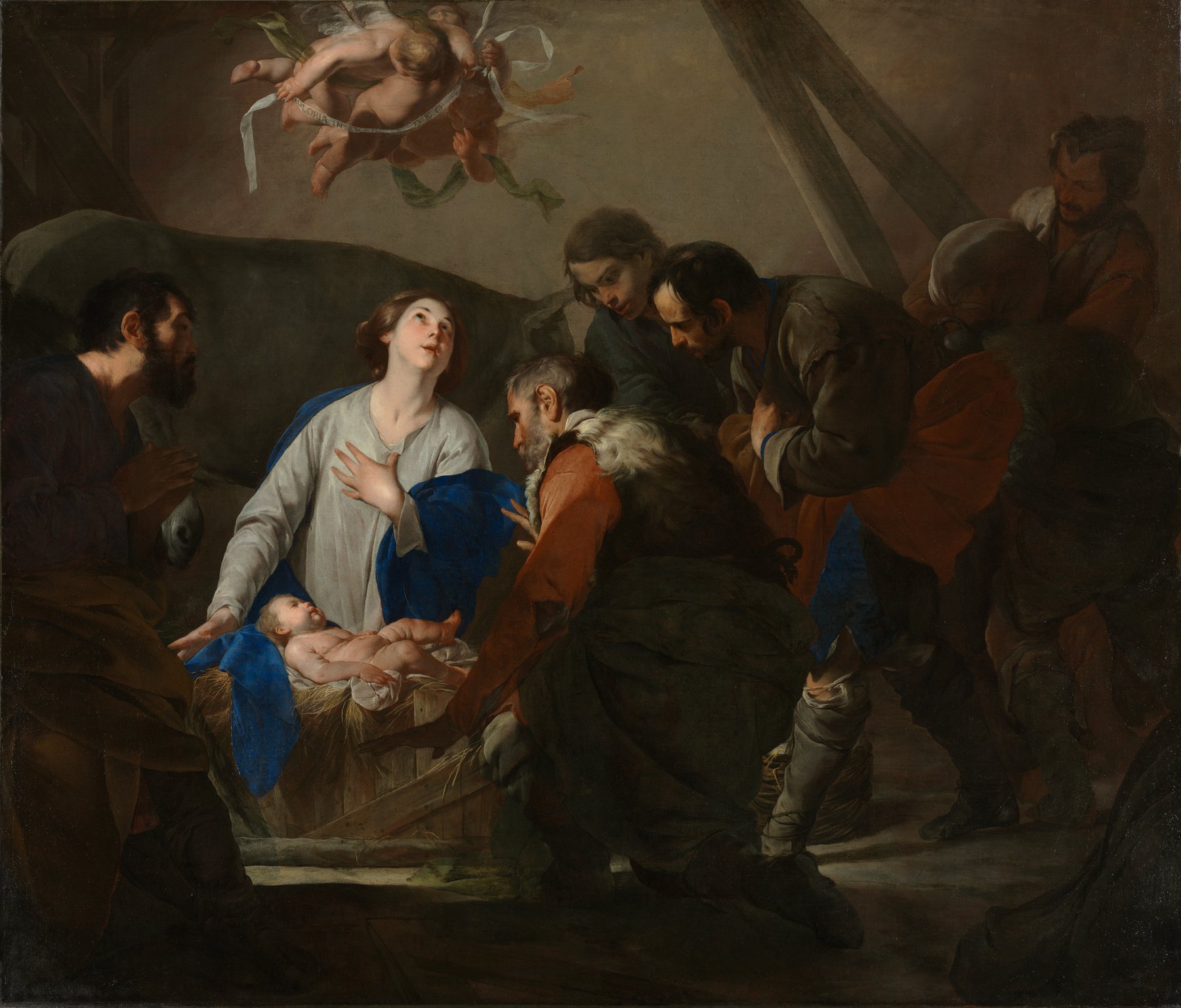 Adoration of the Shepherds by Bernardo Cavallino, c. 1650, The Cleveland Museum of Art