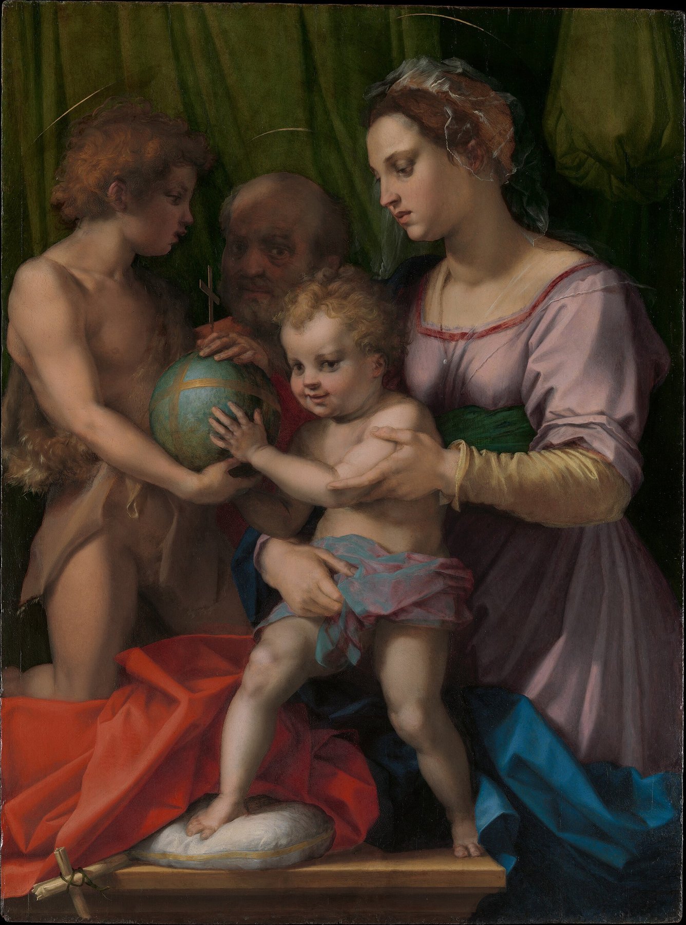 The Holy Family with the Young Saint John the Baptist by Andrea del Sarto (Andrea d'Agnolo), ca. 1528, The Metropolitan Museum of Art, New York
