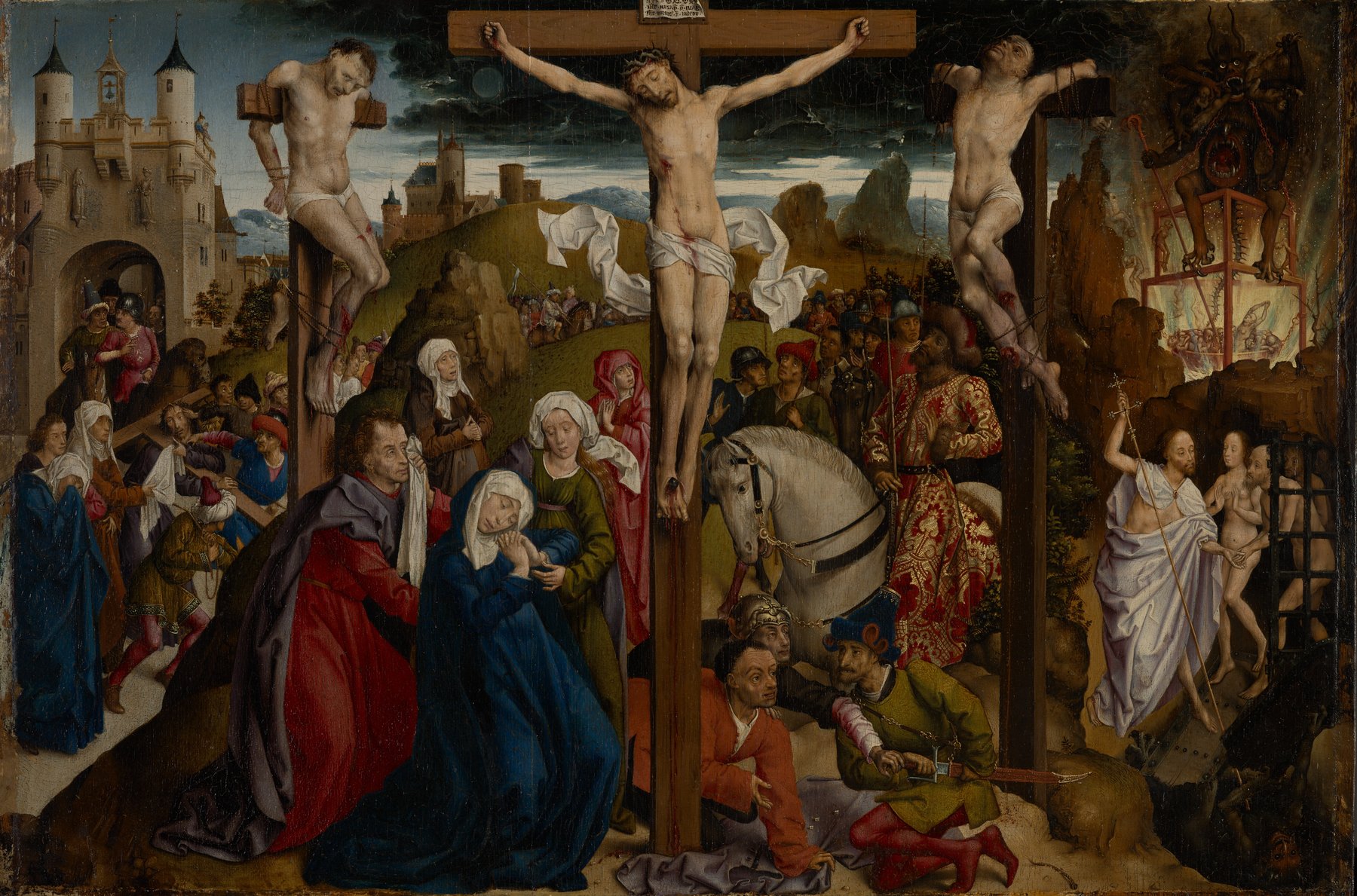 The Crucifixion by Dreux Budé Master, possibly André d'Ypres, before 1450, J. Paul Getty Museum, Los Angeles