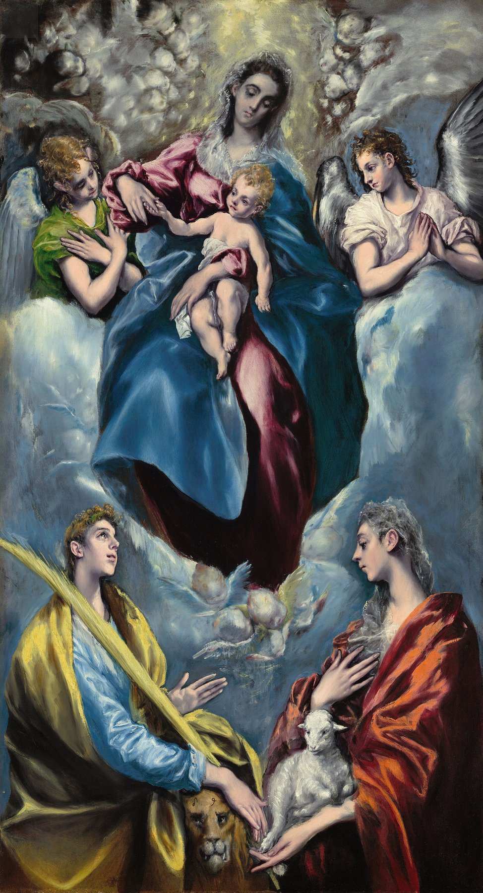 Madonna and Child with Saint Martina and Saint Agnes by El Greco, 1597–1599, National Gallery of Art, Washington