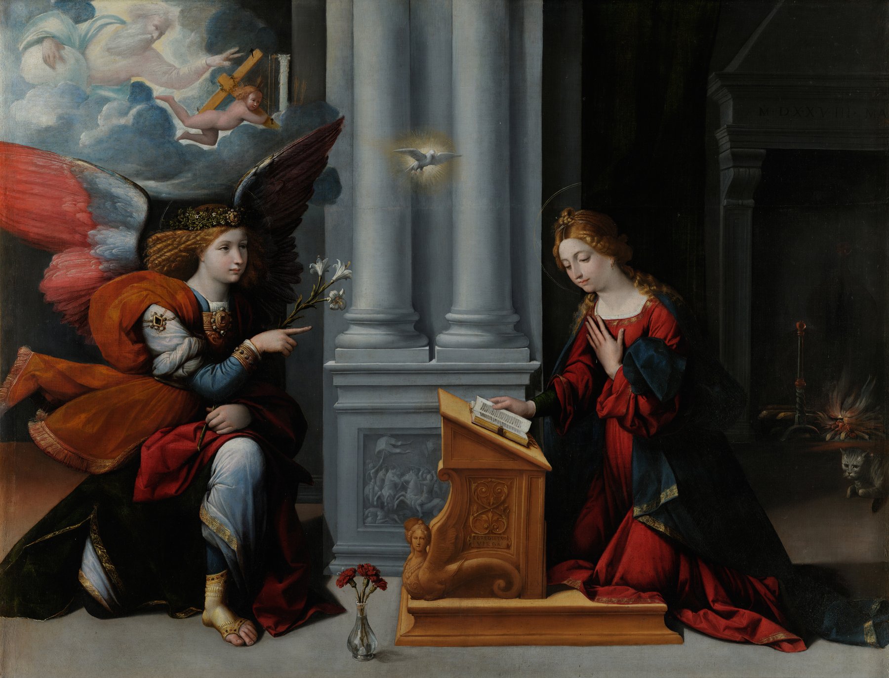 The Annunciation by Garofalo, 1528, Pinacoteca Capitolina, Musei Capitolini, Rome