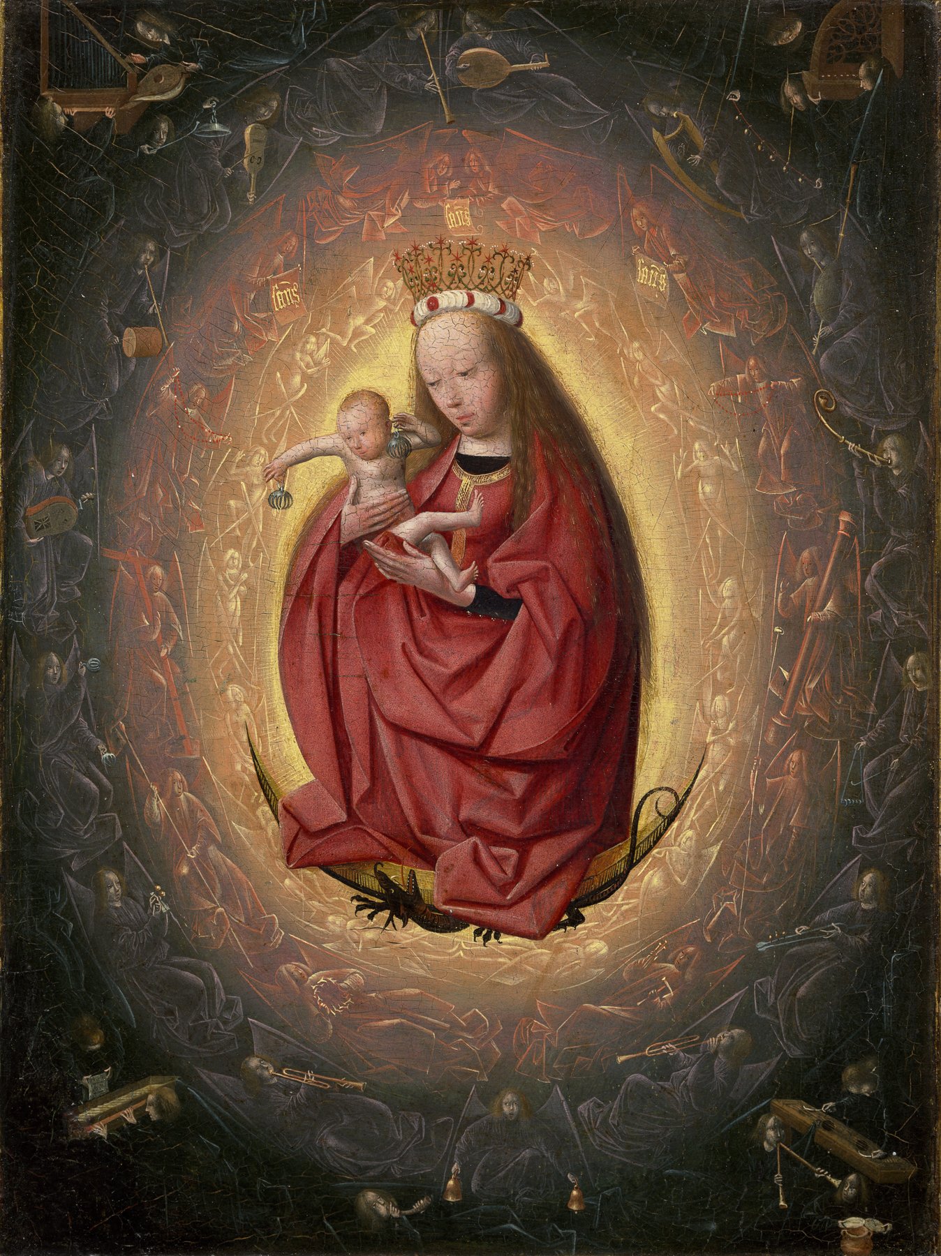 The Glorification of the Virgin by Geertgen tot Sint Jans, in 1490 - 1495, Museum Boijmans Van Beuningen