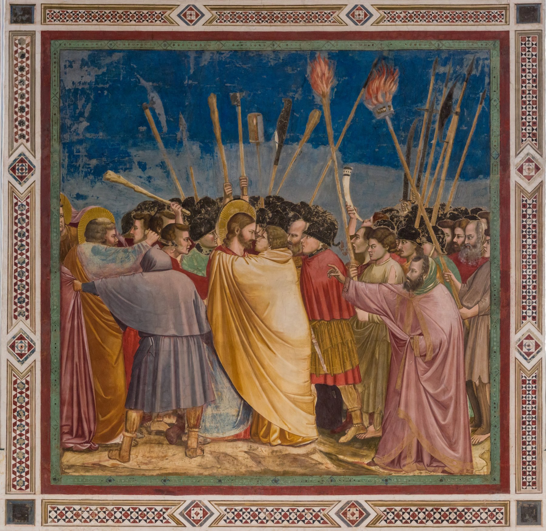 The Kiss of Judas (Scrovegni) — Giotto