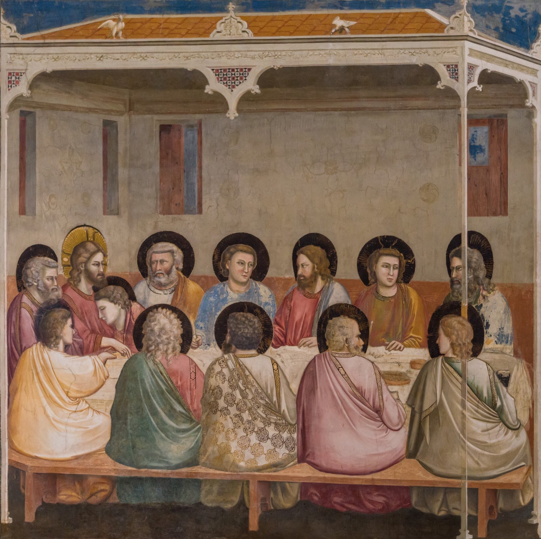 The Last Supper by Giotto, c. 1305, Cappella degli Scrovegni, Musei Civici di Padova