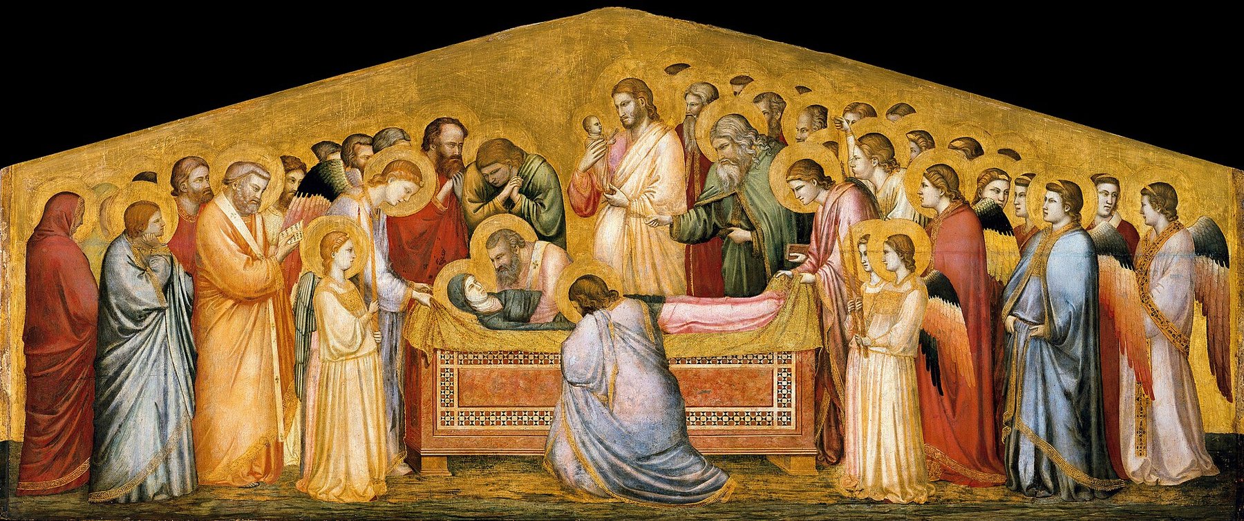 The Death of the Virgin by Giotto, c. 1310, Gemäldegalerie, Berlin
