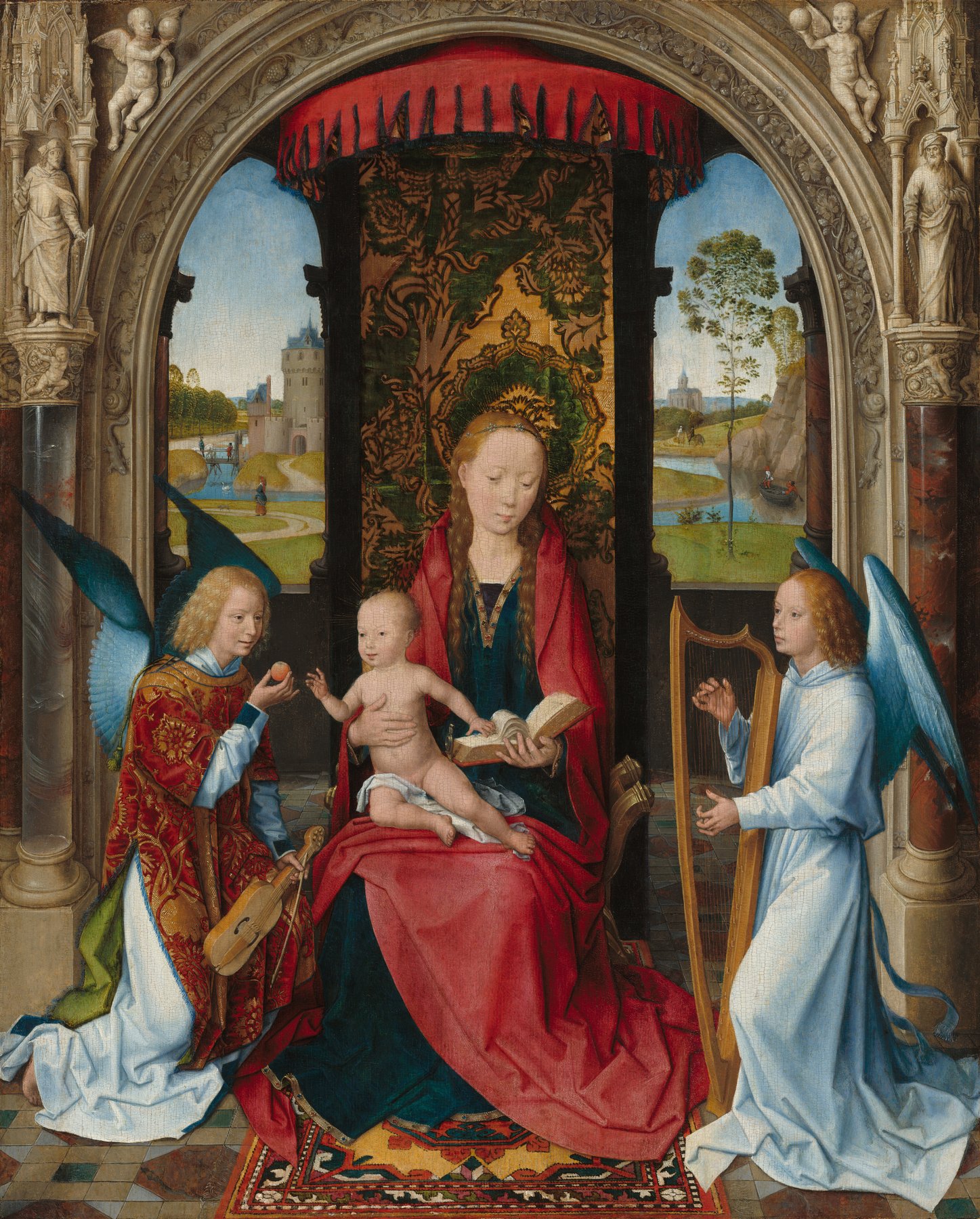 Madonna and Child with Angels by Hans Memling, after 1479, National Gallery of Art, Washington