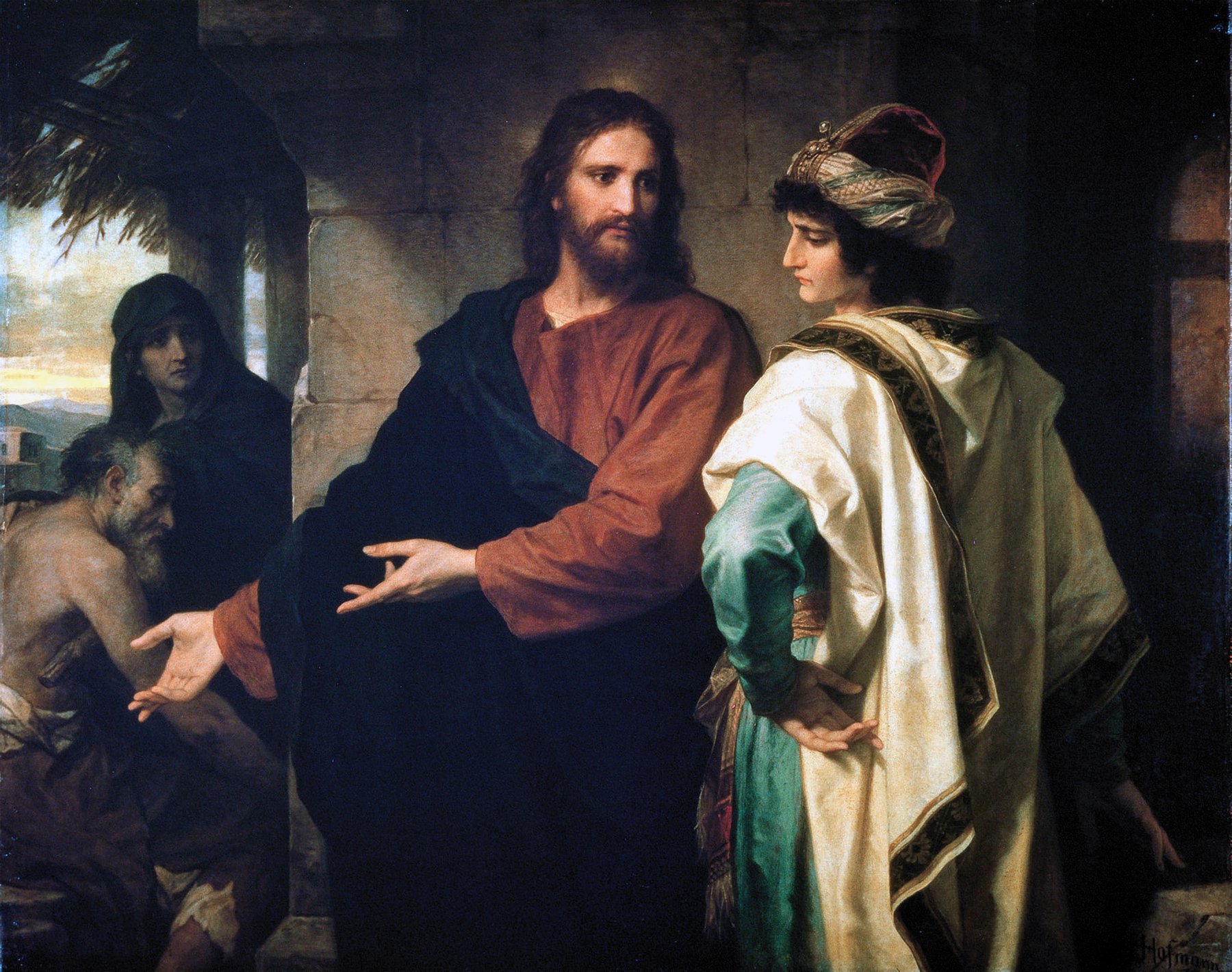 Christ and the Rich Young Ruler by Heinrich Hofmann, 1889, The Riverside Church, New York