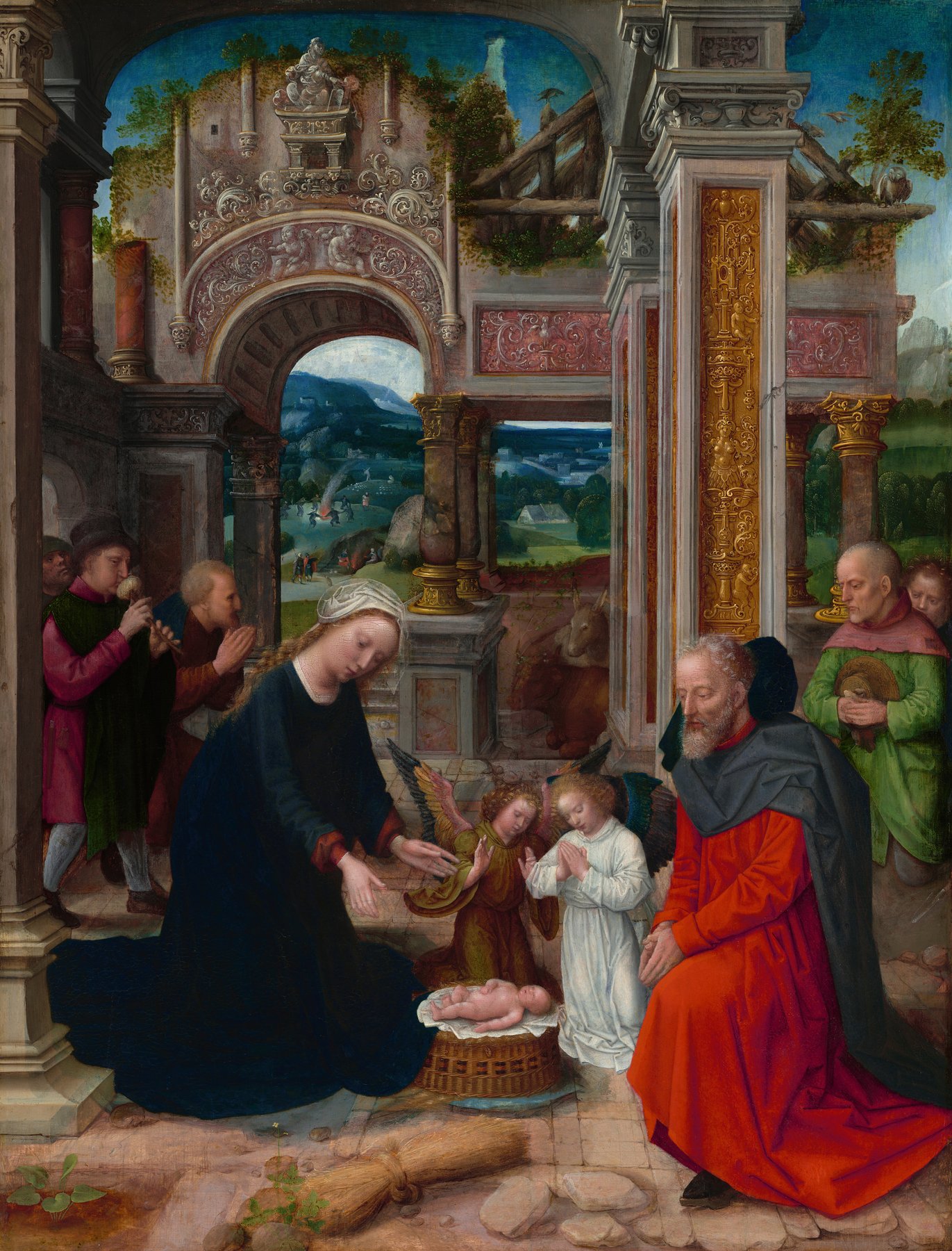 The Adoration of the Shepherds by Adriaen Isenbrant, probably 1520/1540, National Gallery of Art, Washington