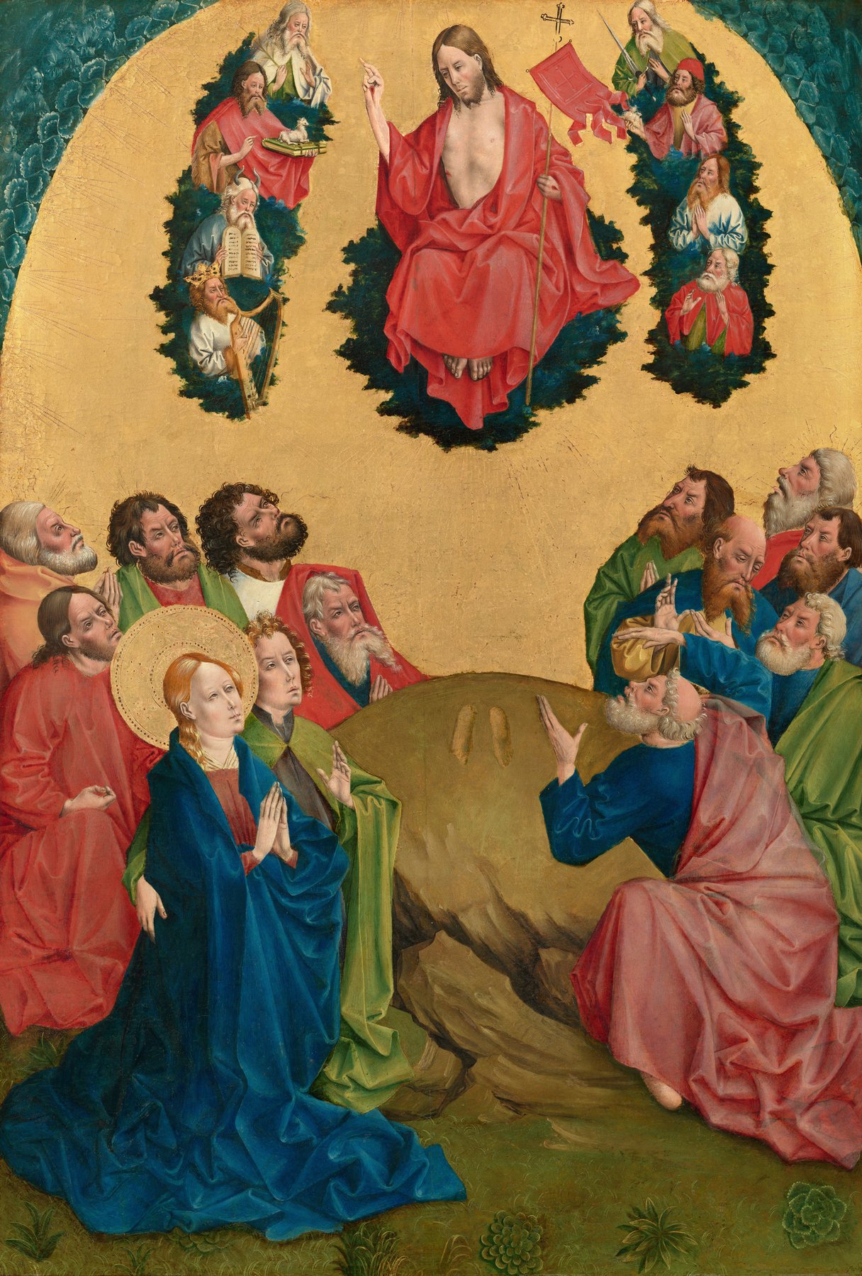 The Ascension by Johann Koerbecke, 1456/1457, National Gallery of Art, Washington