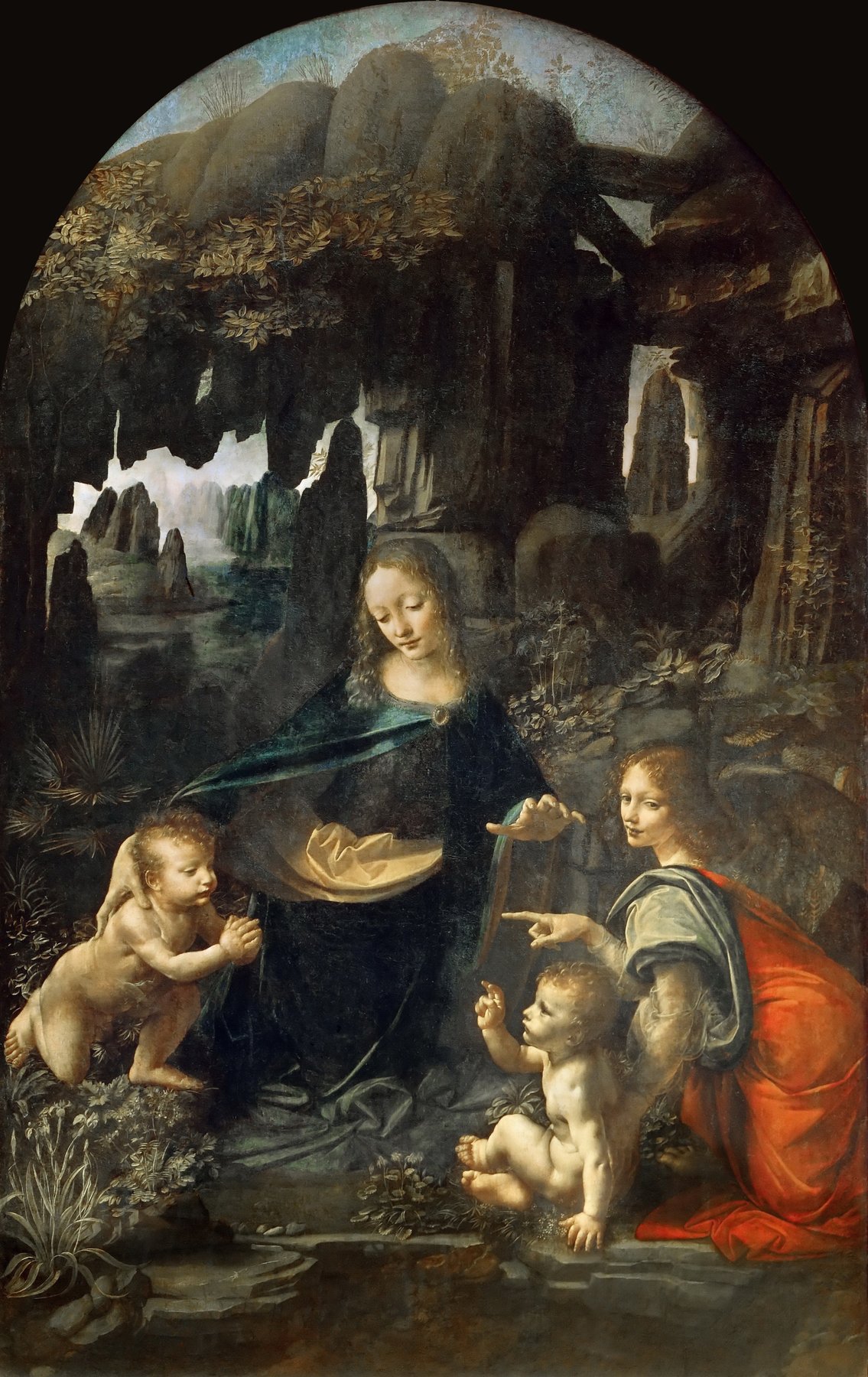 The Virgin of the Rocks by Leonardo da Vinci, 1483–86, Musée du Louvre, Paris