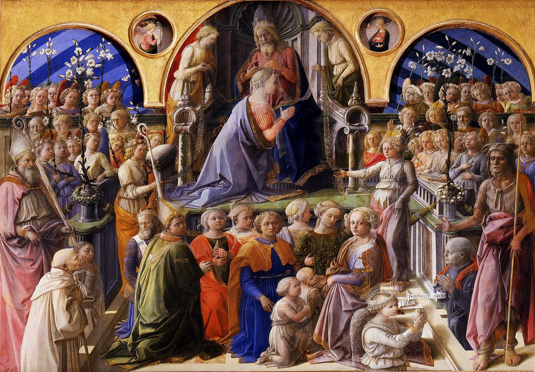 The Coronation of the Virgin by Fra Filippo Lippi, 1439–47, Gallerie degli Uffizi, Florence