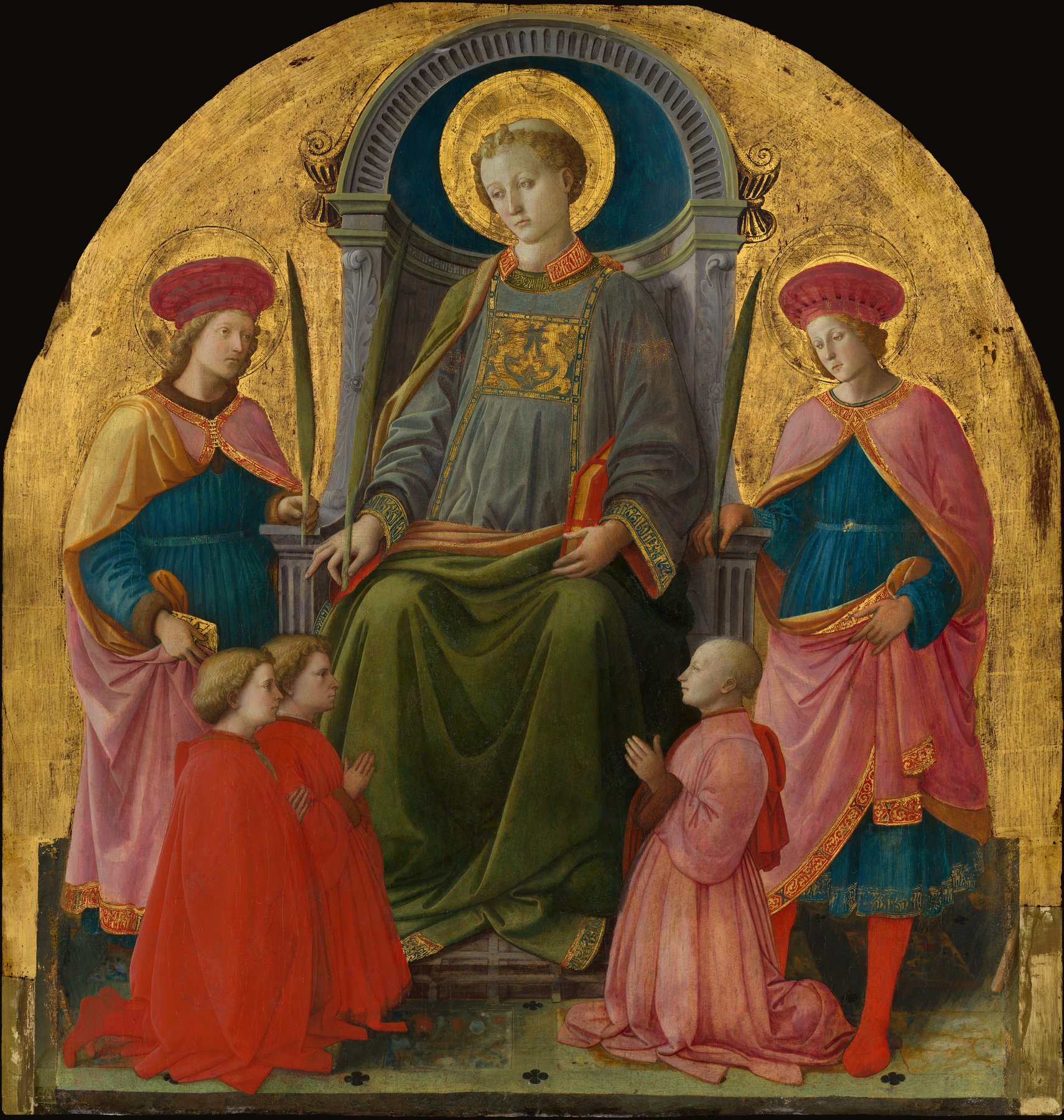 Saint Lawrence Enthroned with Saints and Donors by Fra Filippo Lippi, 1440s, The Metropolitan Museum of Art, New York