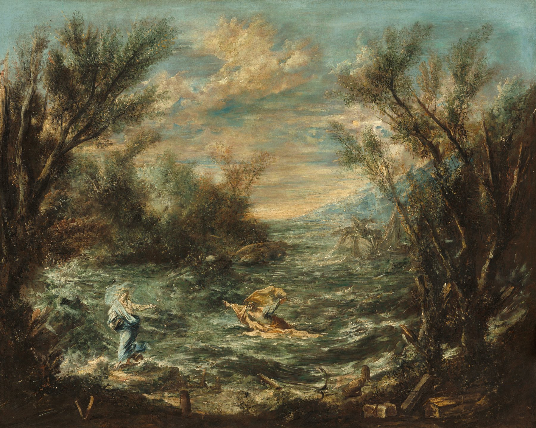 Christ at the Sea of Galilee by Alessandro Magnasco, c. 1740, National Gallery of Art, Washington