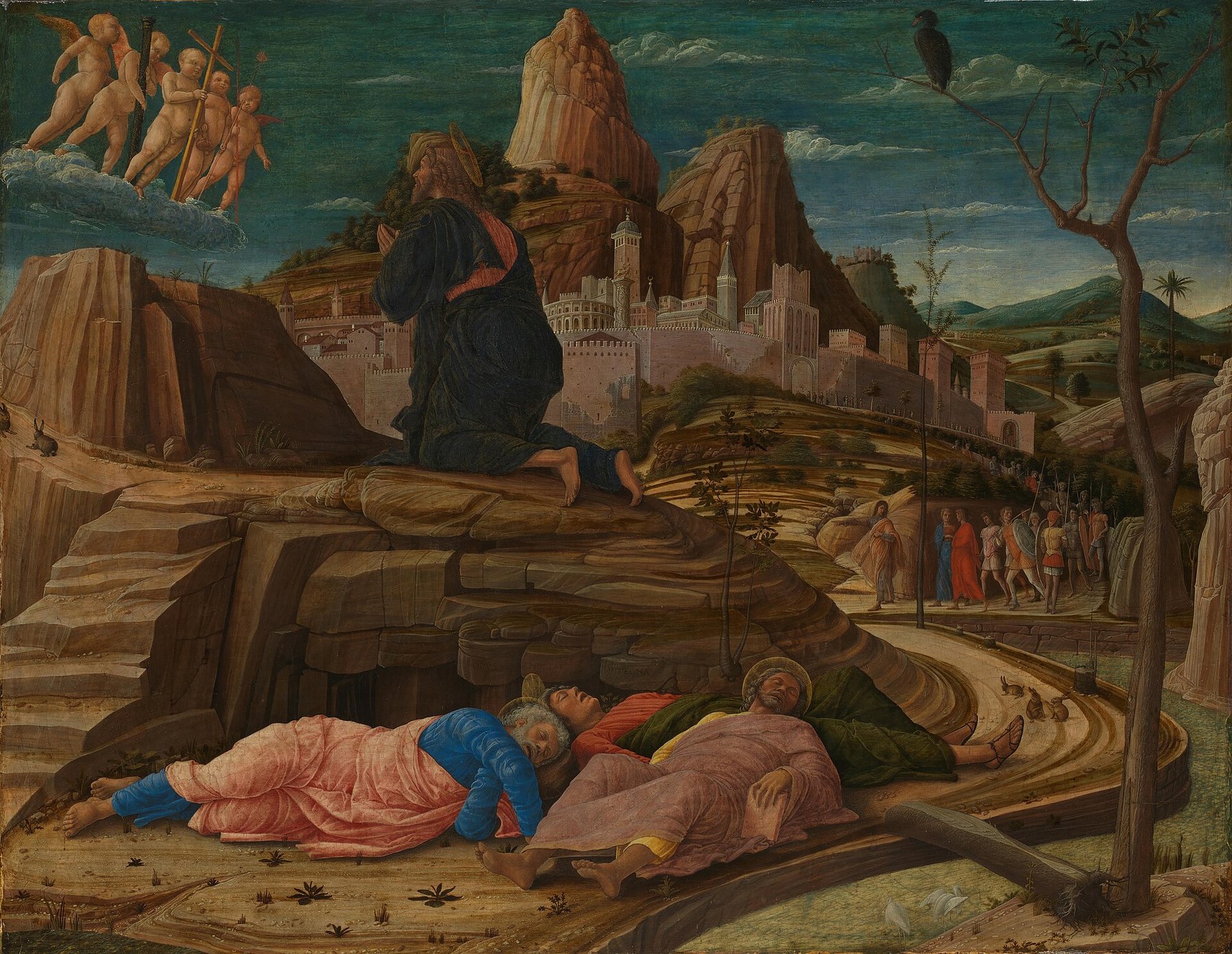 The Agony in the Garden by Andrea Mantegna, About 1455–6, The National Gallery, London