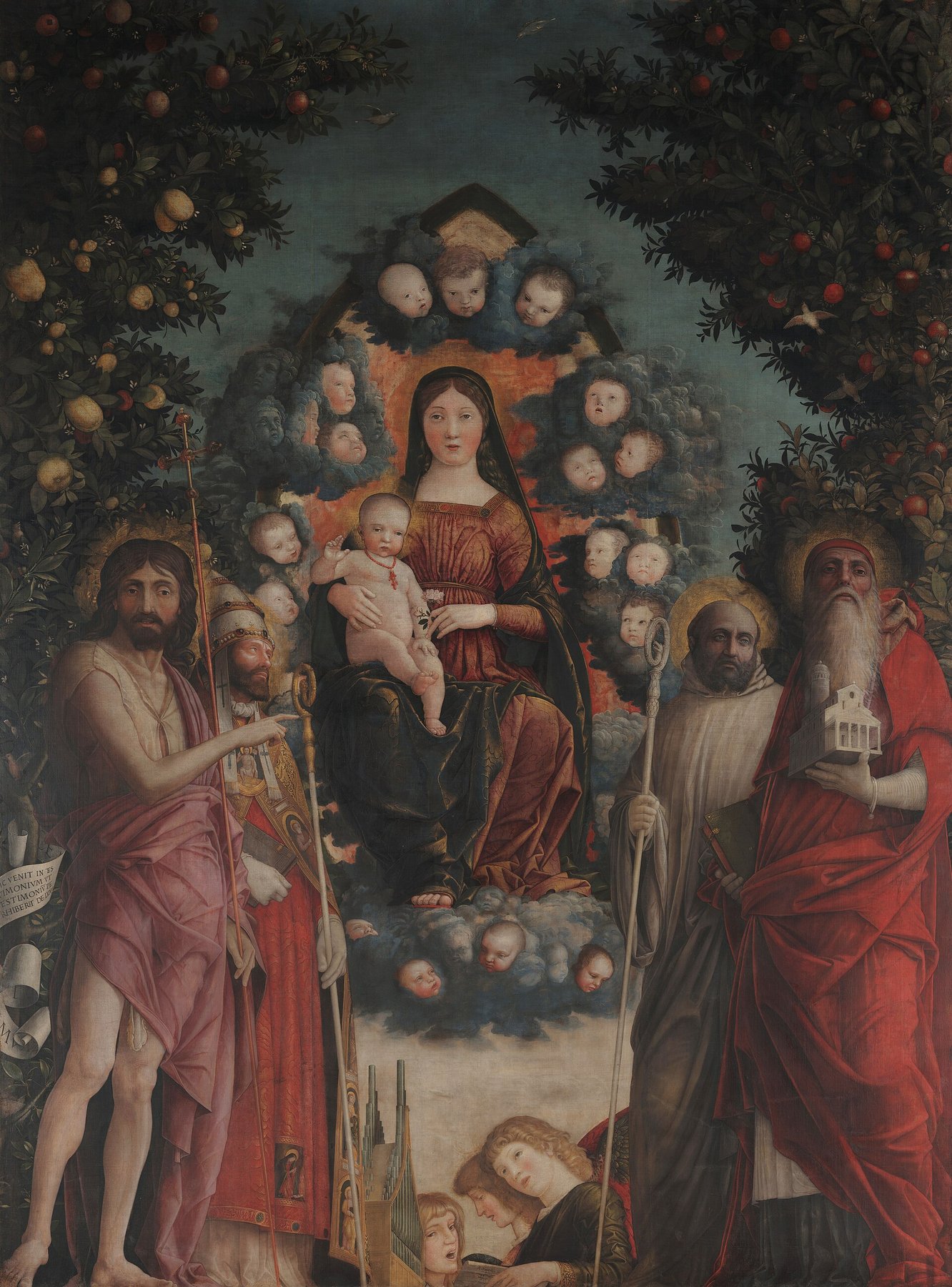 Madonna in Glory with Saints (Trivulzio Madonna) by Andrea Mantegna, 1497, Castello Sforzesco, Milan