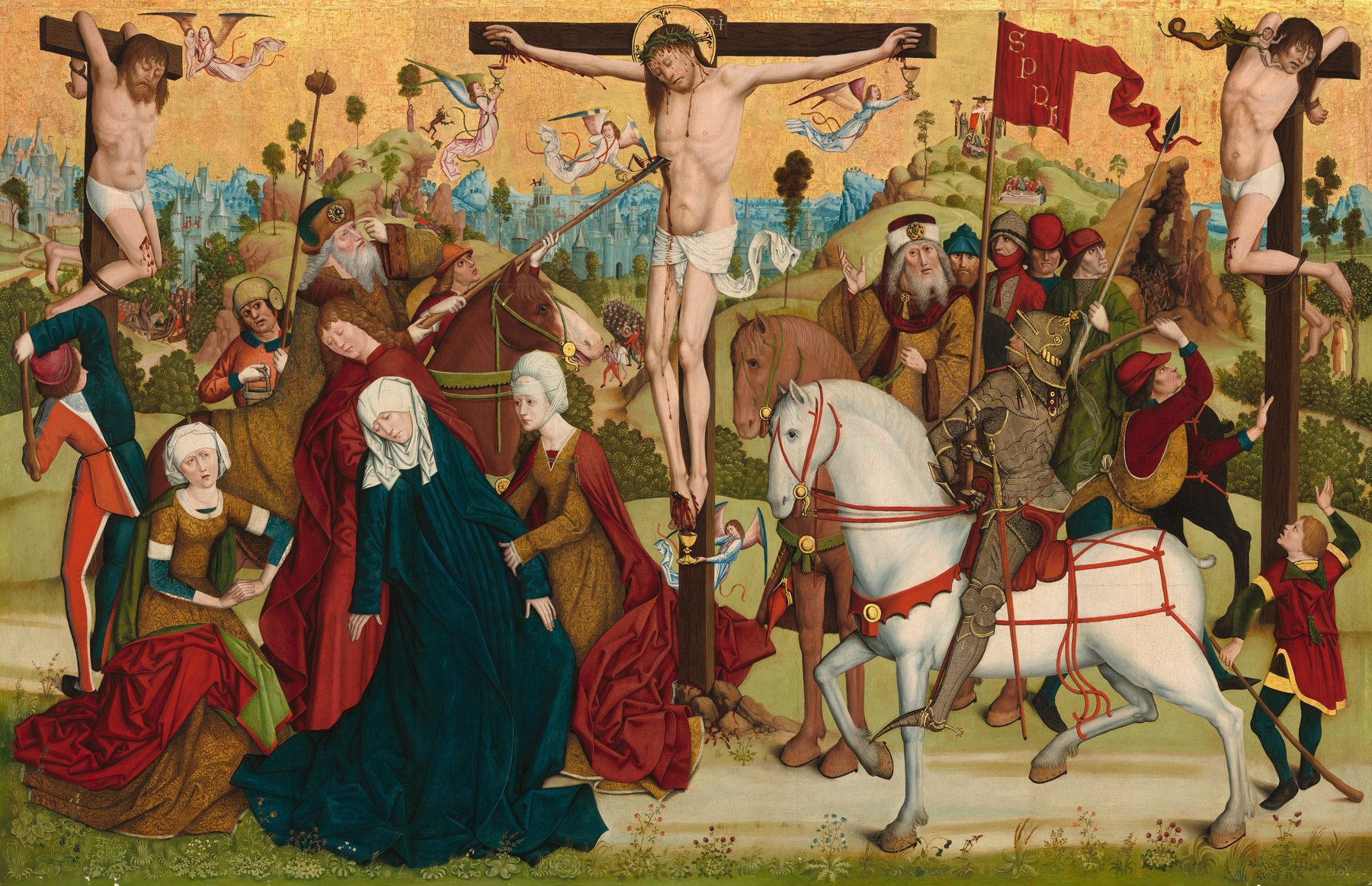Calvary by Master of the Death of Saint Nicholas of Münster, c. 1470/1480, National Gallery of Art, Washington