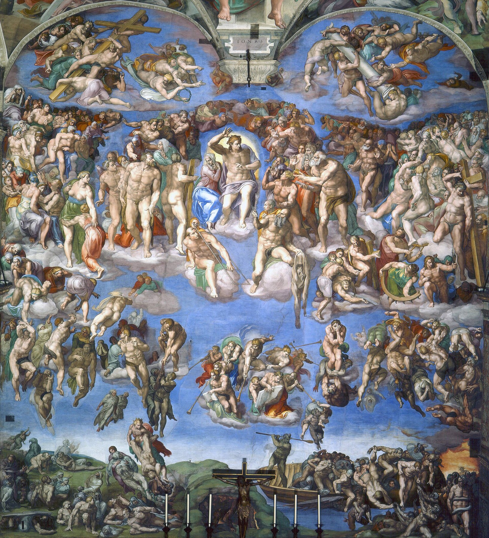 The Last Judgment by Michelangelo, 1536–1541, Sistine Chapel, Vatican Museums