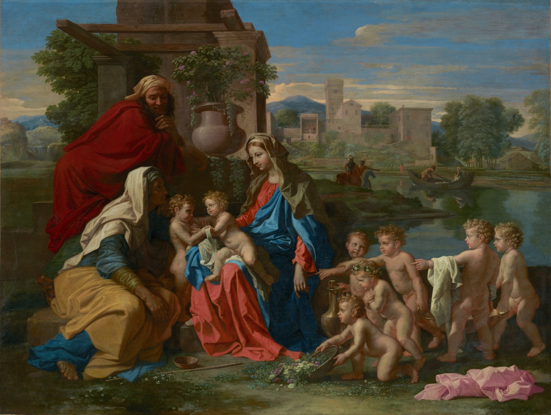 The Holy Family with St John the Baptist and St Elizabeth by Nicolas Poussin, c. 1651, J. Paul Getty Museum, Los Angeles, and Norton Simon Museum, Pasadena (jointly owned)