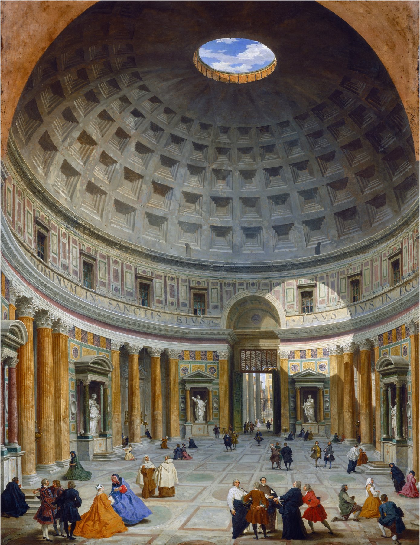 Interior of the Pantheon, Rome by Giovanni Paolo Panini, c. 1734, National Gallery of Art, Washington
