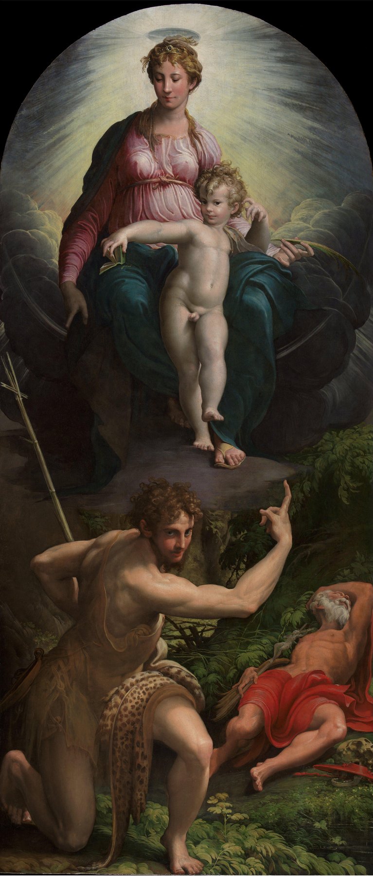 The Madonna and Child with Saints John the Baptist and Jerome by Parmigianino, 1526–7, The National Gallery, London