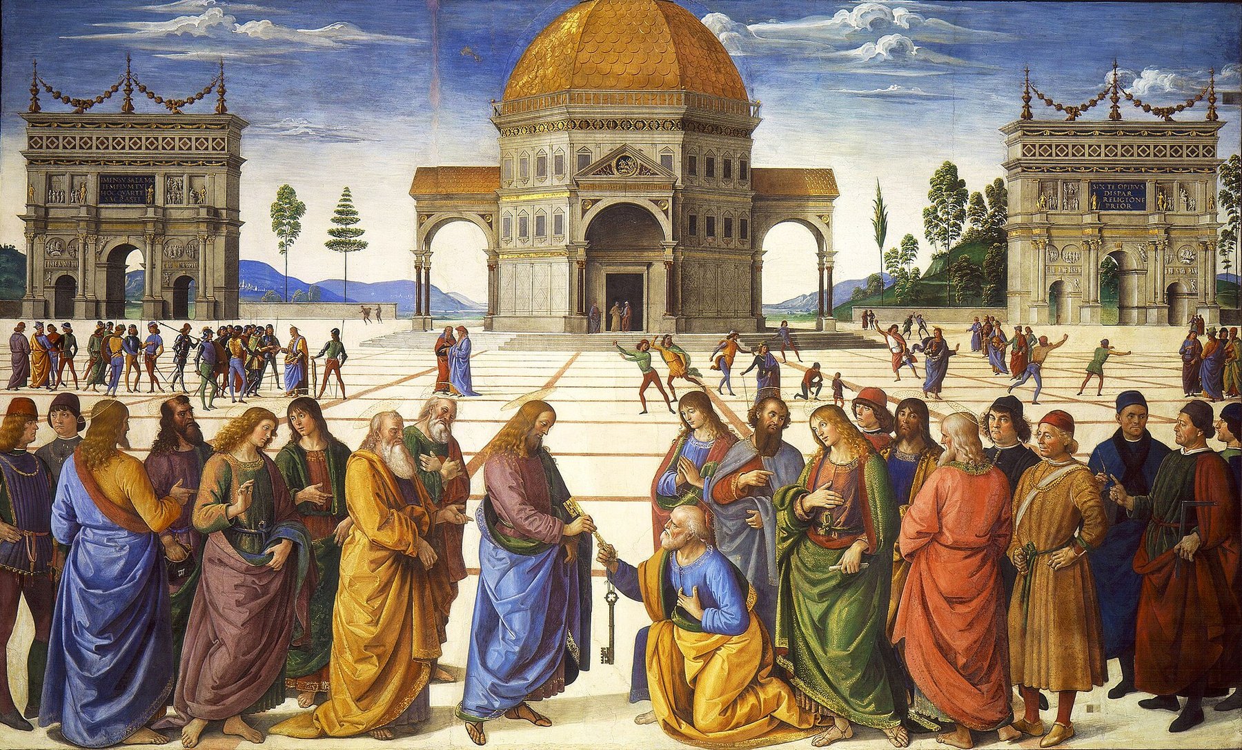 Delivery of the Keys by Perugino, 1481–82, Sistine Chapel, Vatican Museums
