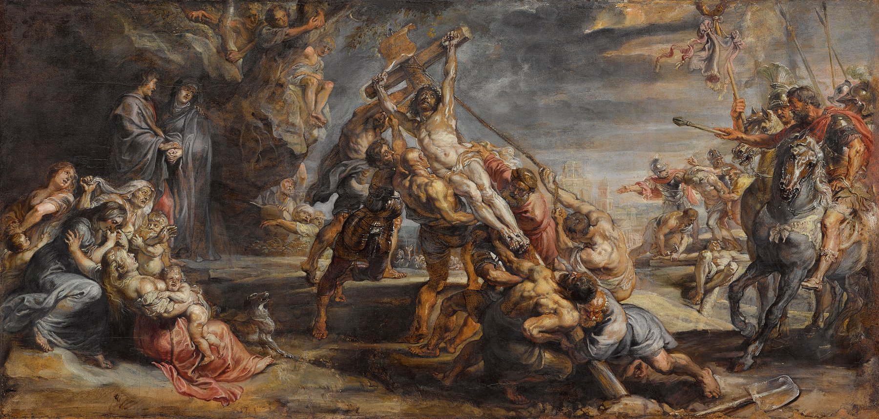 The Raising of the Cross (oil sketch) by Peter Paul Rubens, c. 1638, Art Gallery of Ontario, Toronto