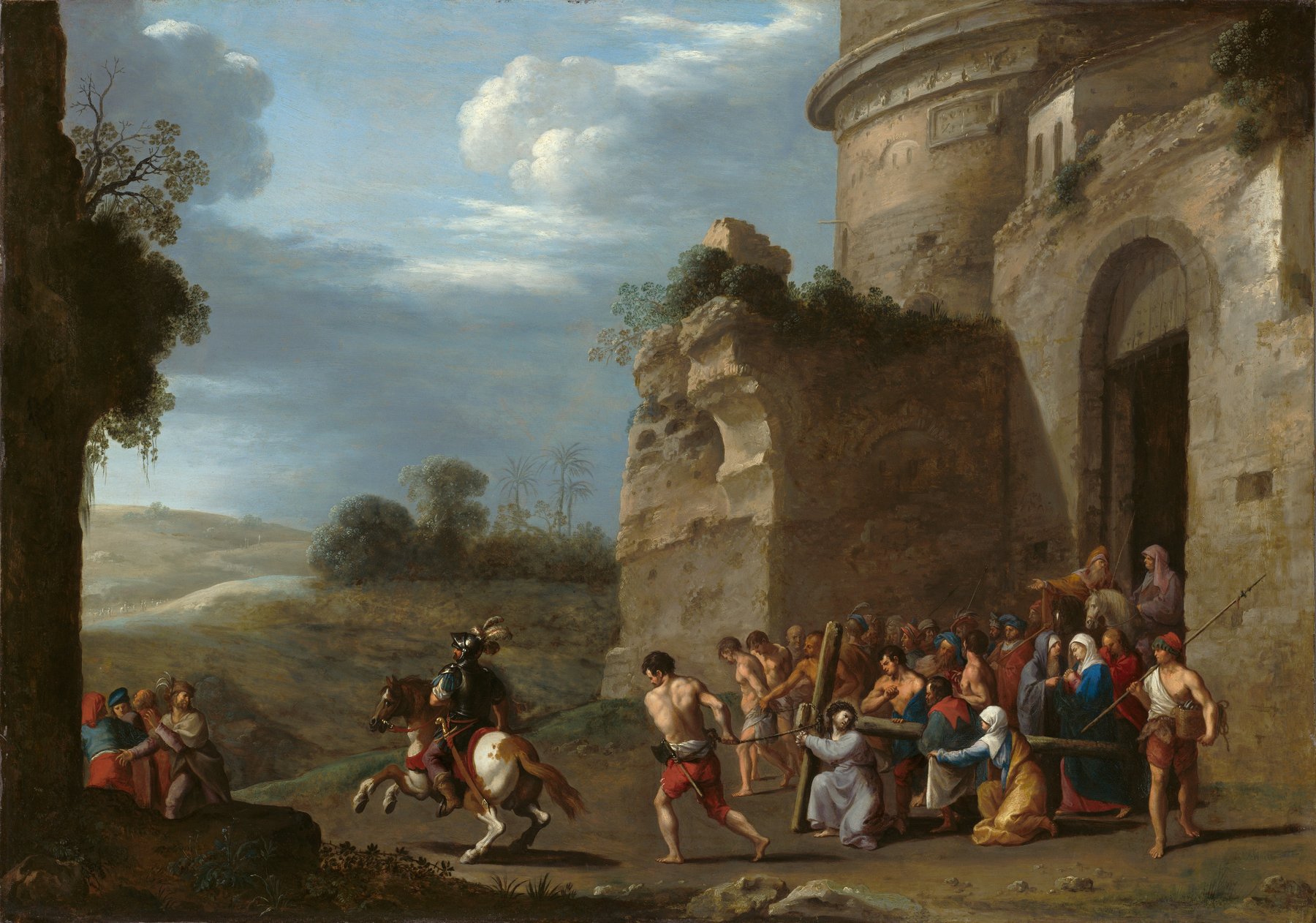 Christ Carrying the Cross by Cornelis van Poelenburch, early 1620s, National Gallery of Art, Washington