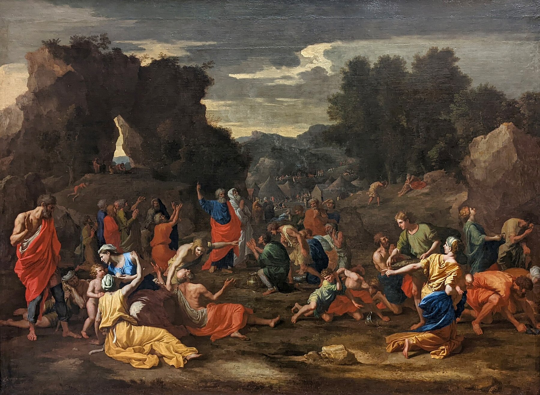 The Gathering of Manna by Nicolas Poussin, 1637–39, Musée du Louvre, Paris