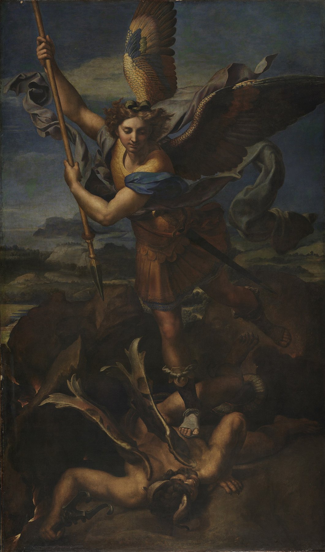 St Michael Vanquishing Satan by Raphael, 1518, Musée du Louvre, Paris