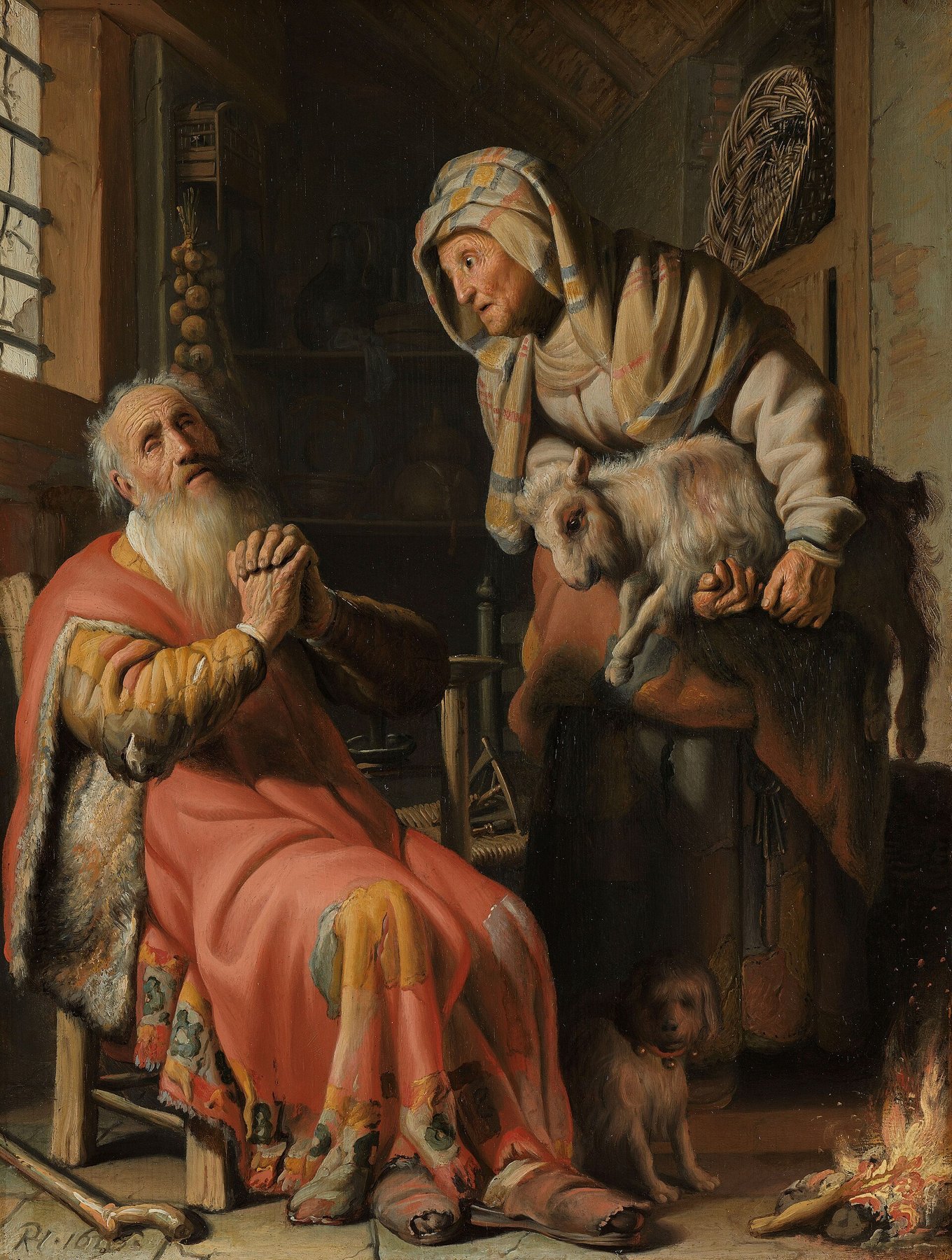 Tobit and Anna with the Kid by Rembrandt, 1626, Rijksmuseum, Amsterdam