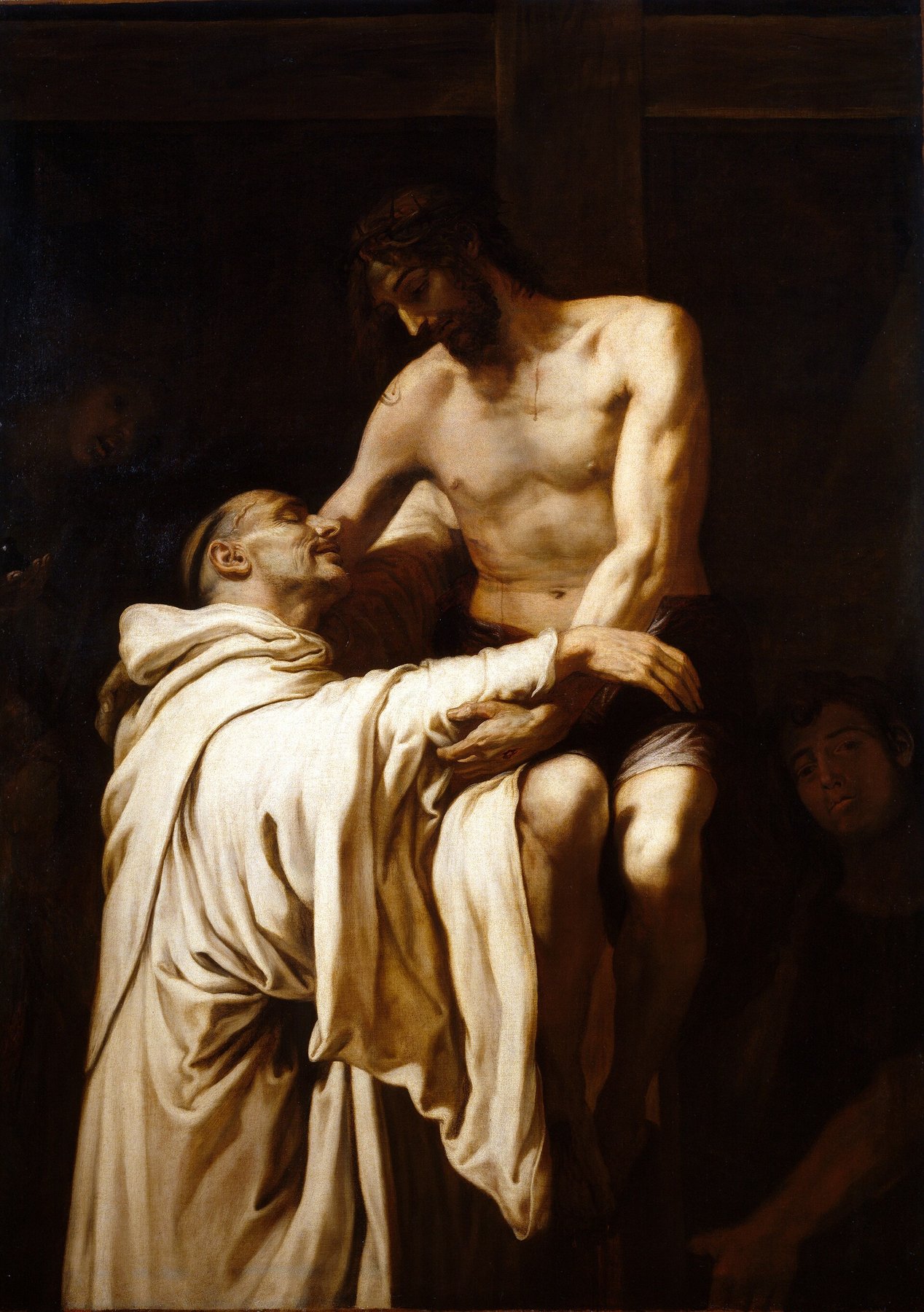 Christ embracing Saint Bernard by Francisco Ribalta, 1625 - 1627, Museo Nacional del Prado, Madrid