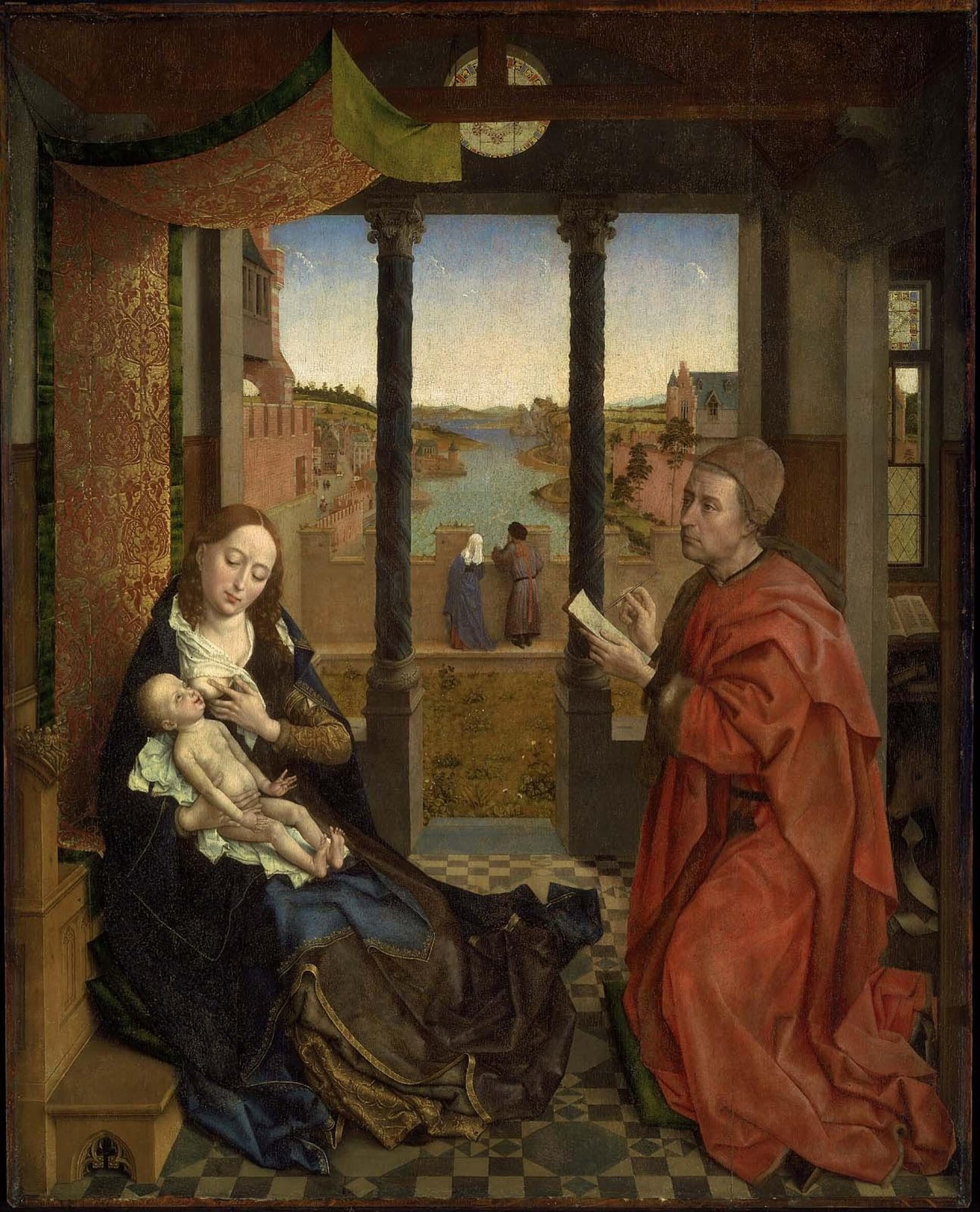 St Luke Drawing the Virgin by Rogier van der Weyden, c. 1435–40, Museum of Fine Arts, Boston