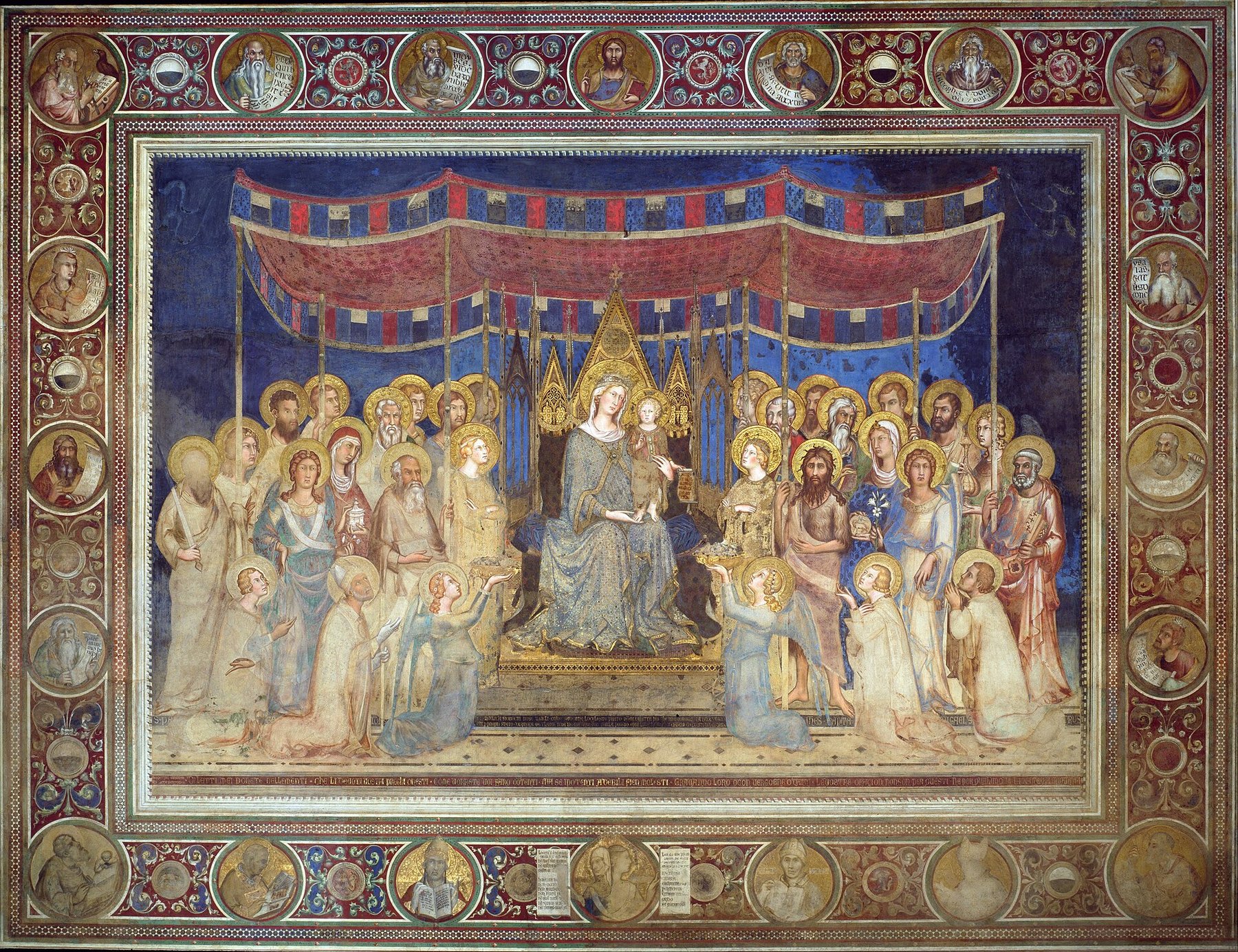 Maestà by Simone Martini, 1315 – 1321, Museo Civico di Siena